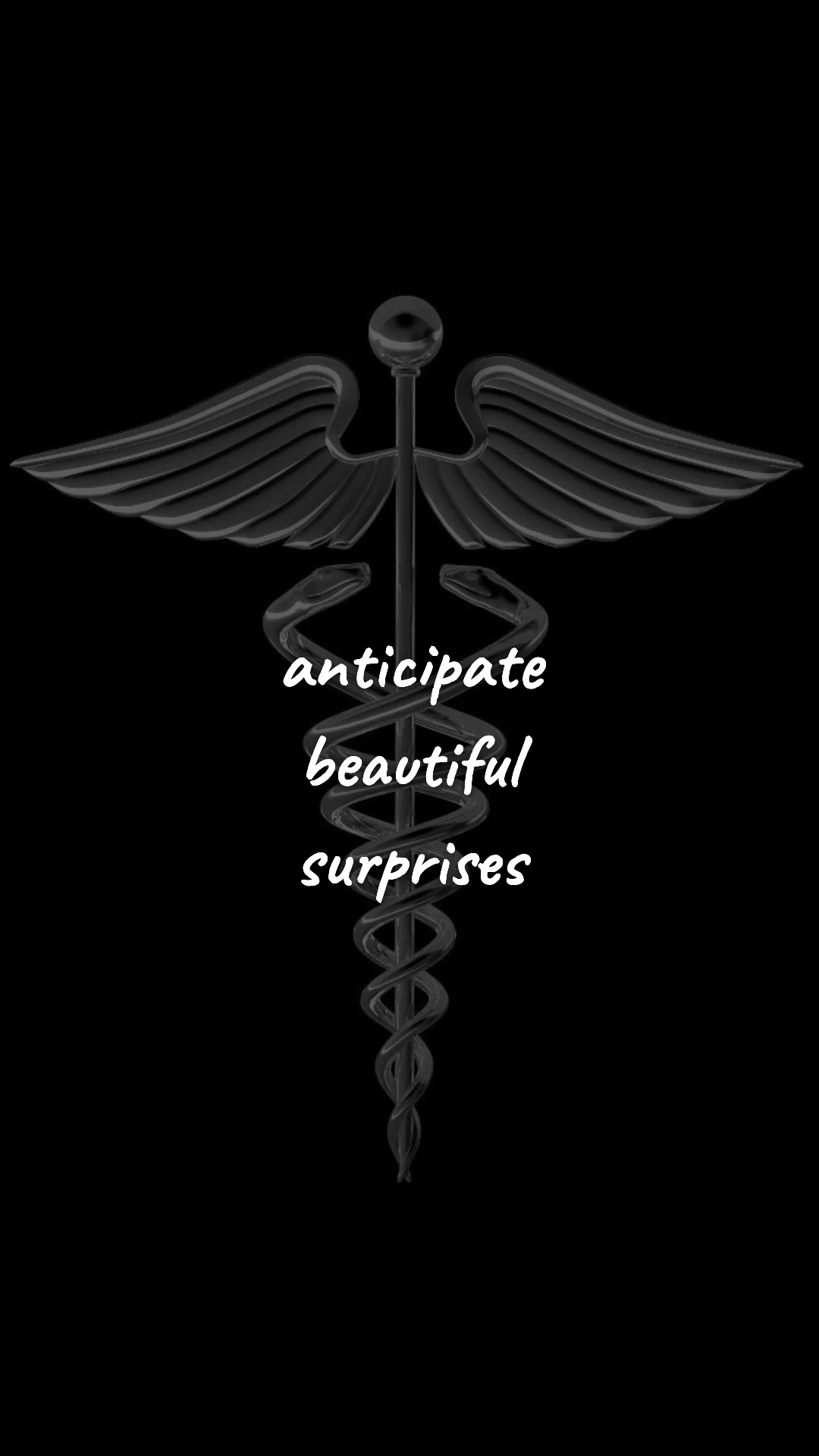 Anticipate beautiful surprises. — manifestation & vision wallpaper