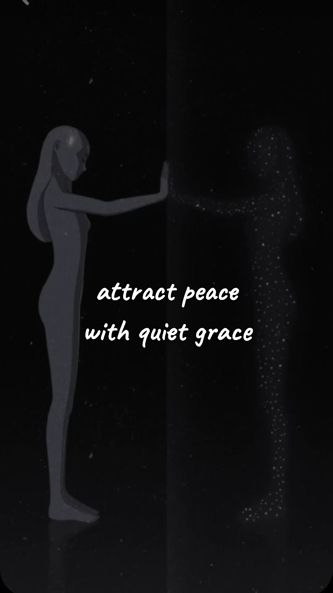 Attract peace with quiet grace. — manifestation & vision wallpaper