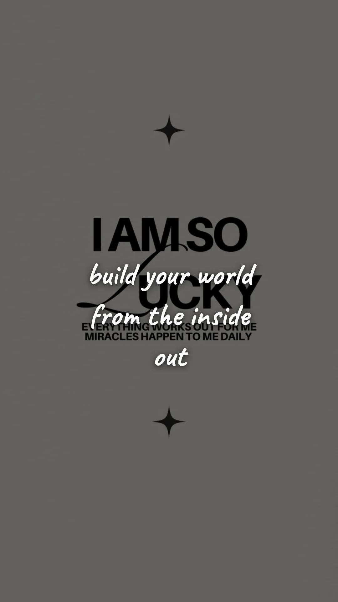 Build your world from the inside out. — manifestation & vision wallpaper