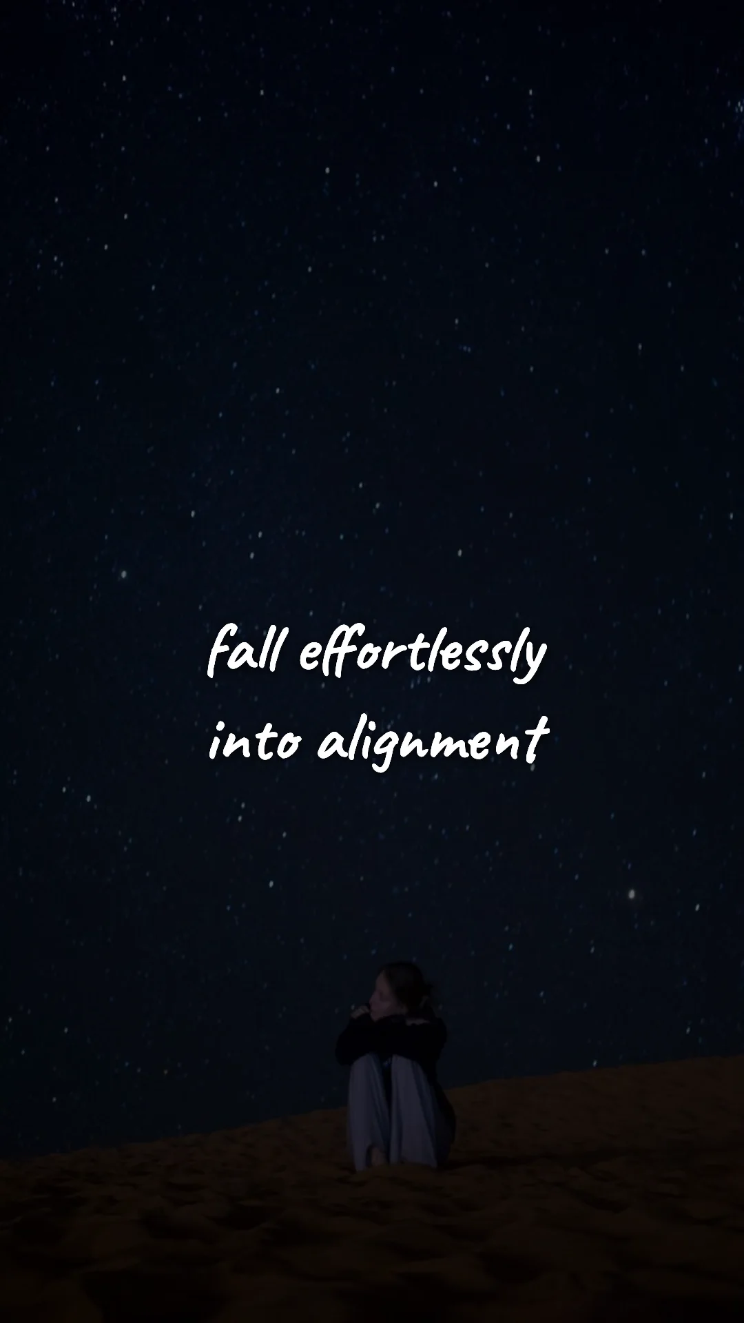 Fall effortlessly into alignment. — manifestation & vision wallpaper