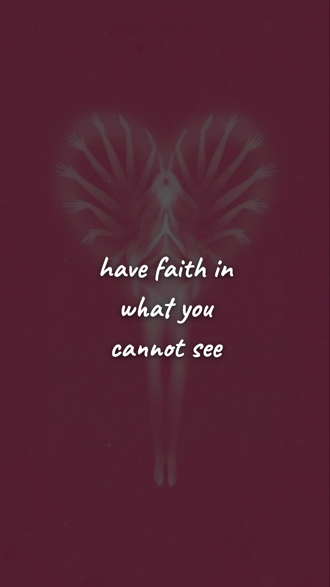Have faith in what you cannot see. — manifestation & vision wallpaper