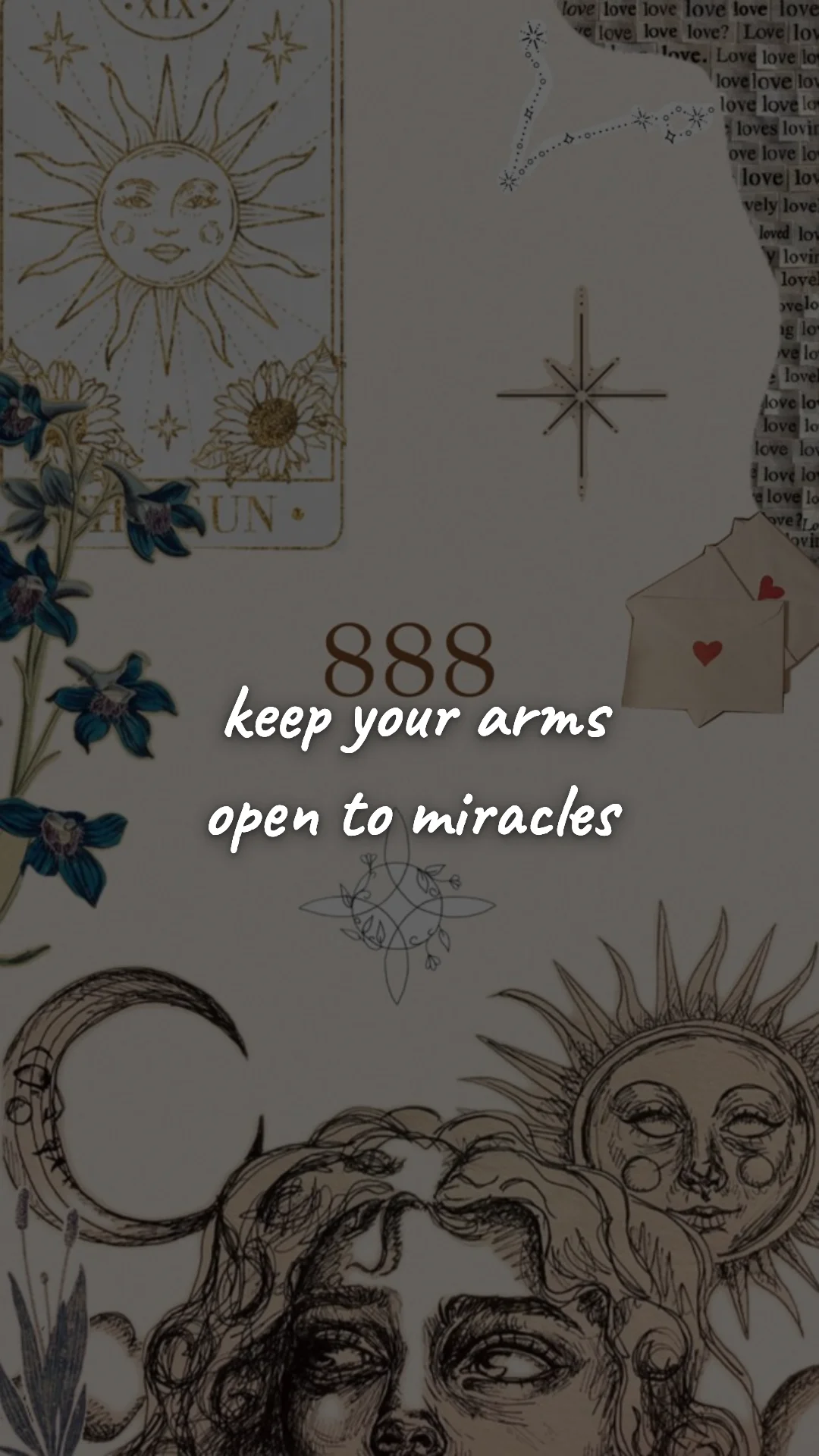 Keep your arms open to miracles. — manifestation & vision wallpaper