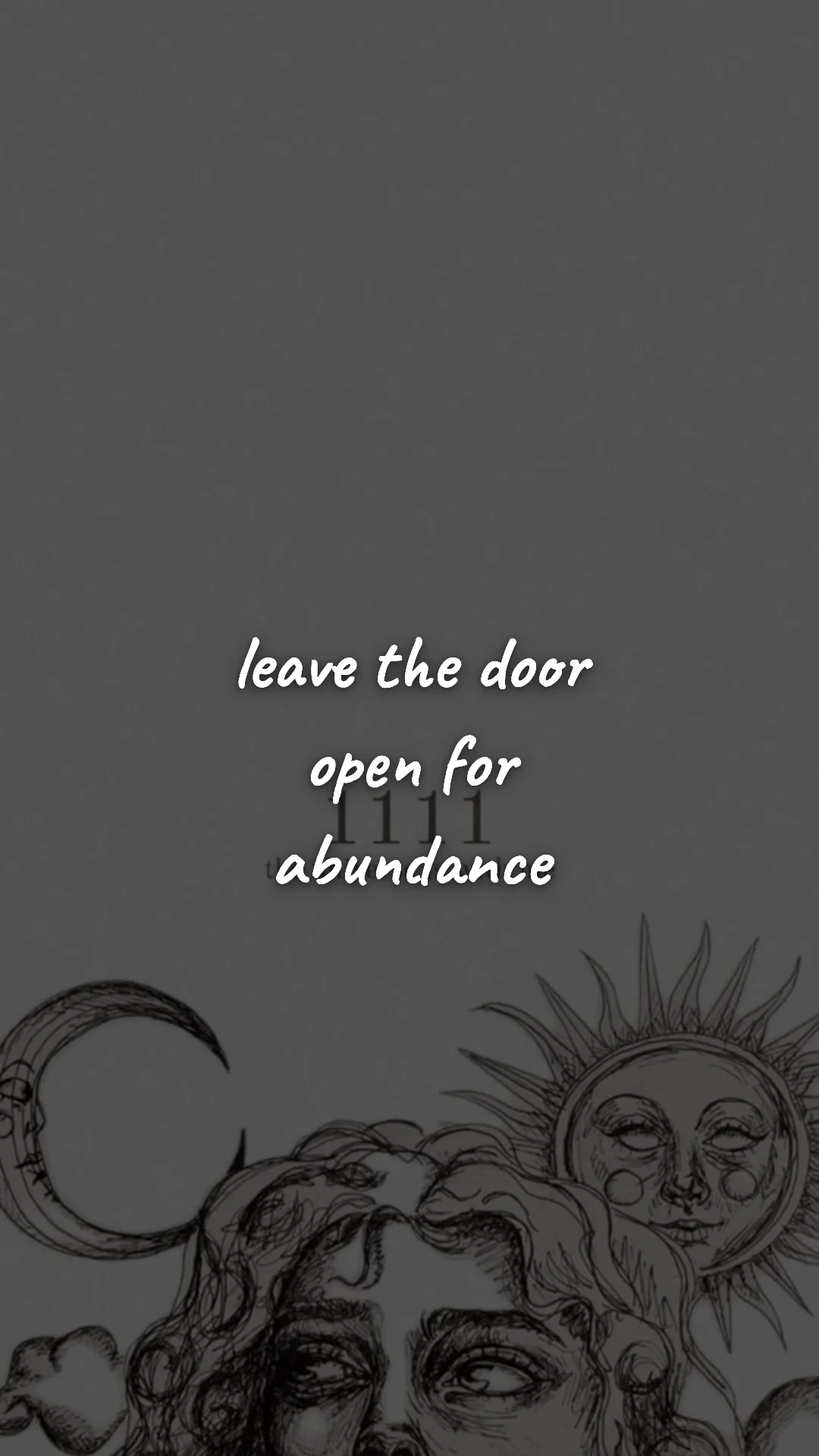 Leave the door open for abundance. — manifestation & vision wallpaper
