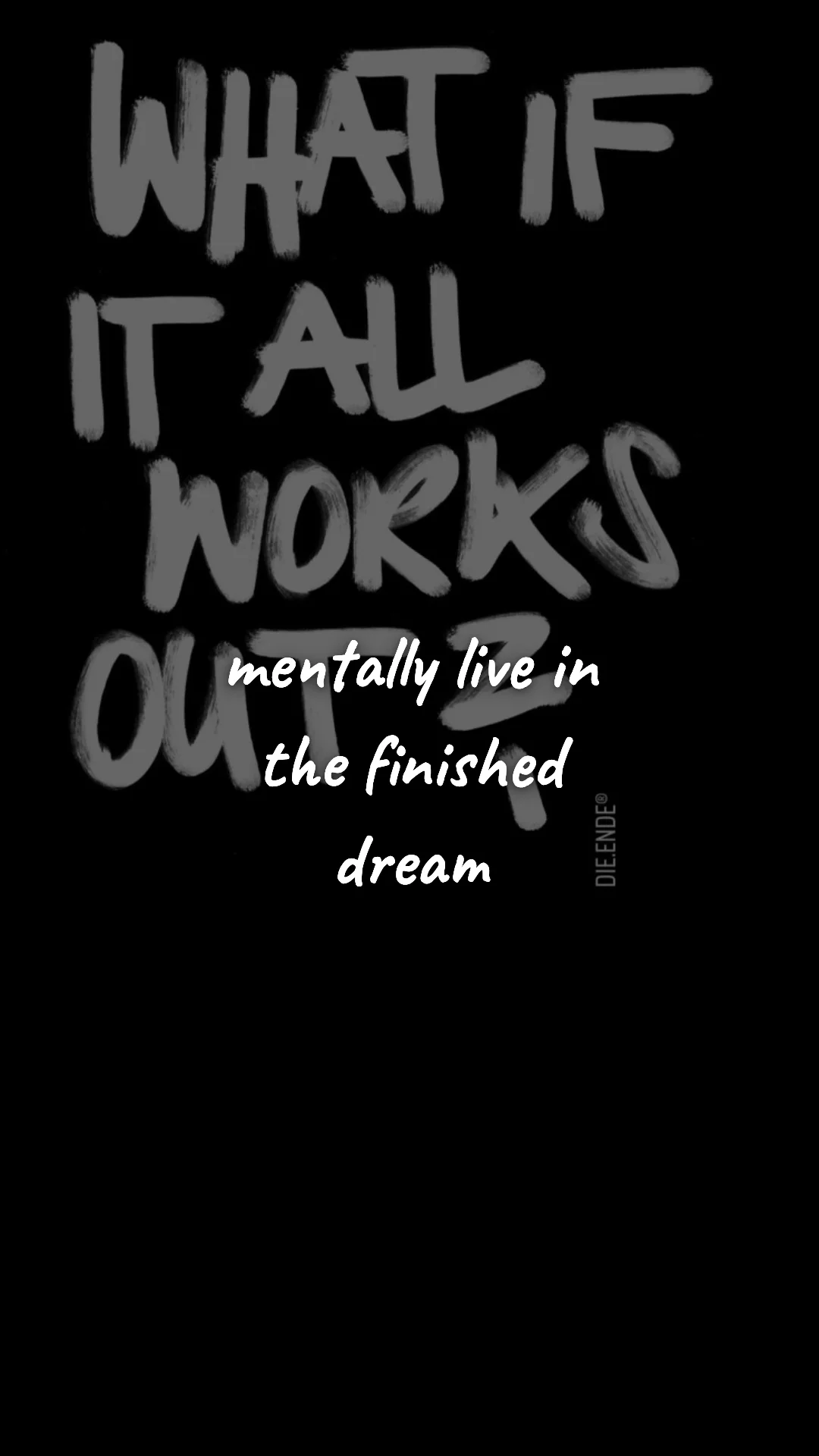 Mentally live in the finished dream. — manifestation & vision wallpaper