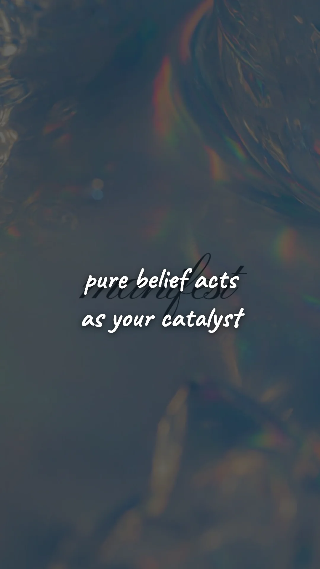Pure belief acts as your catalyst. — manifestation & vision wallpaper