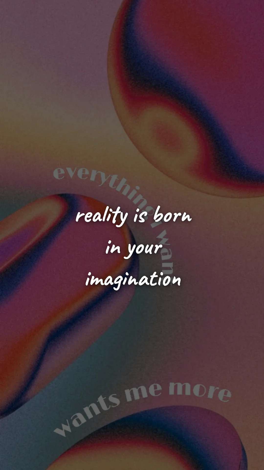 Reality is born in your imagination. — manifestation & vision wallpaper