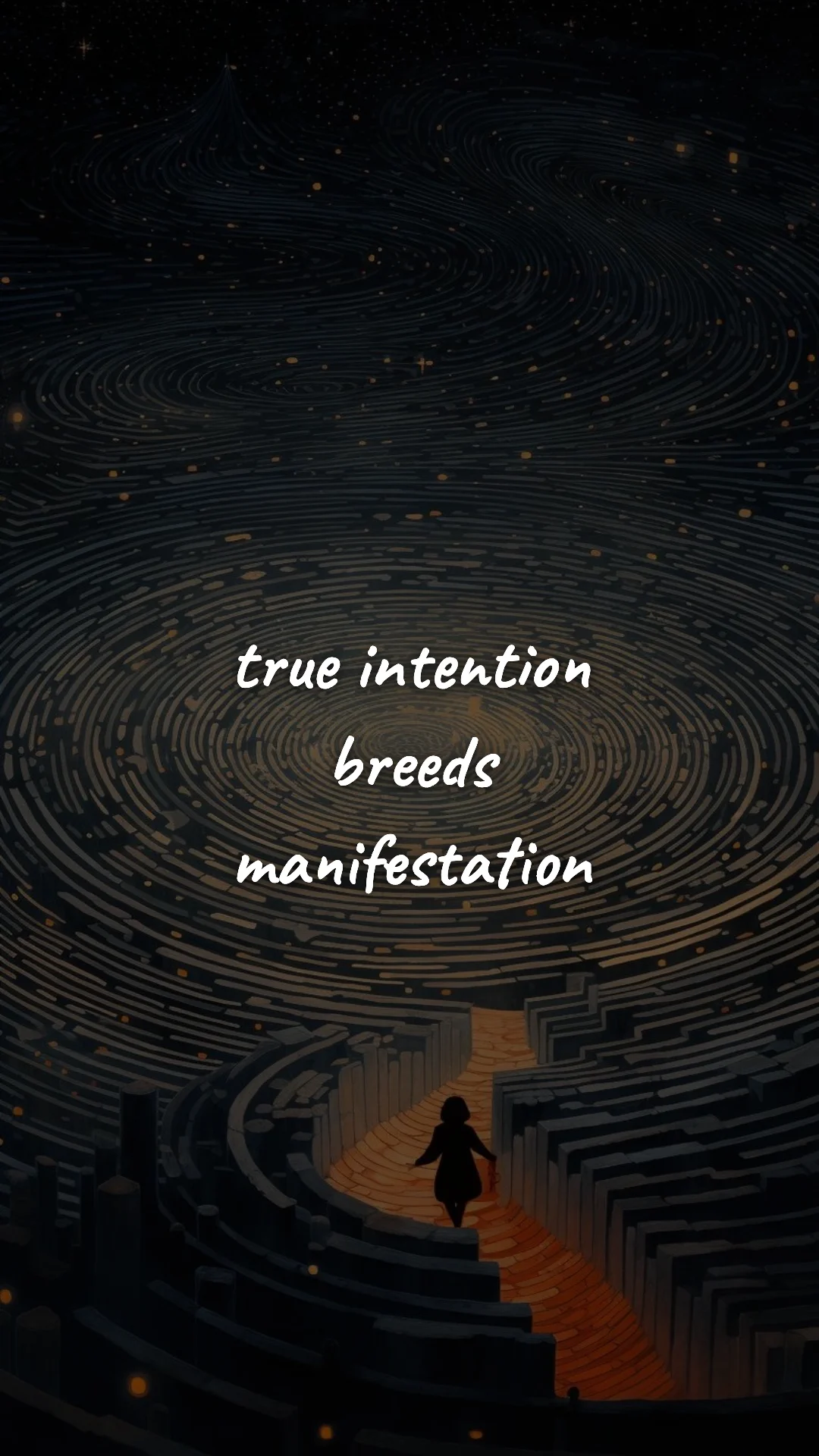 True intention breeds manifestation. — manifestation & vision wallpaper