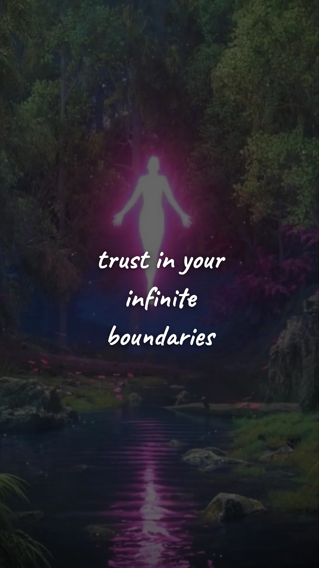 Trust in your infinite boundaries. — manifestation & vision wallpaper