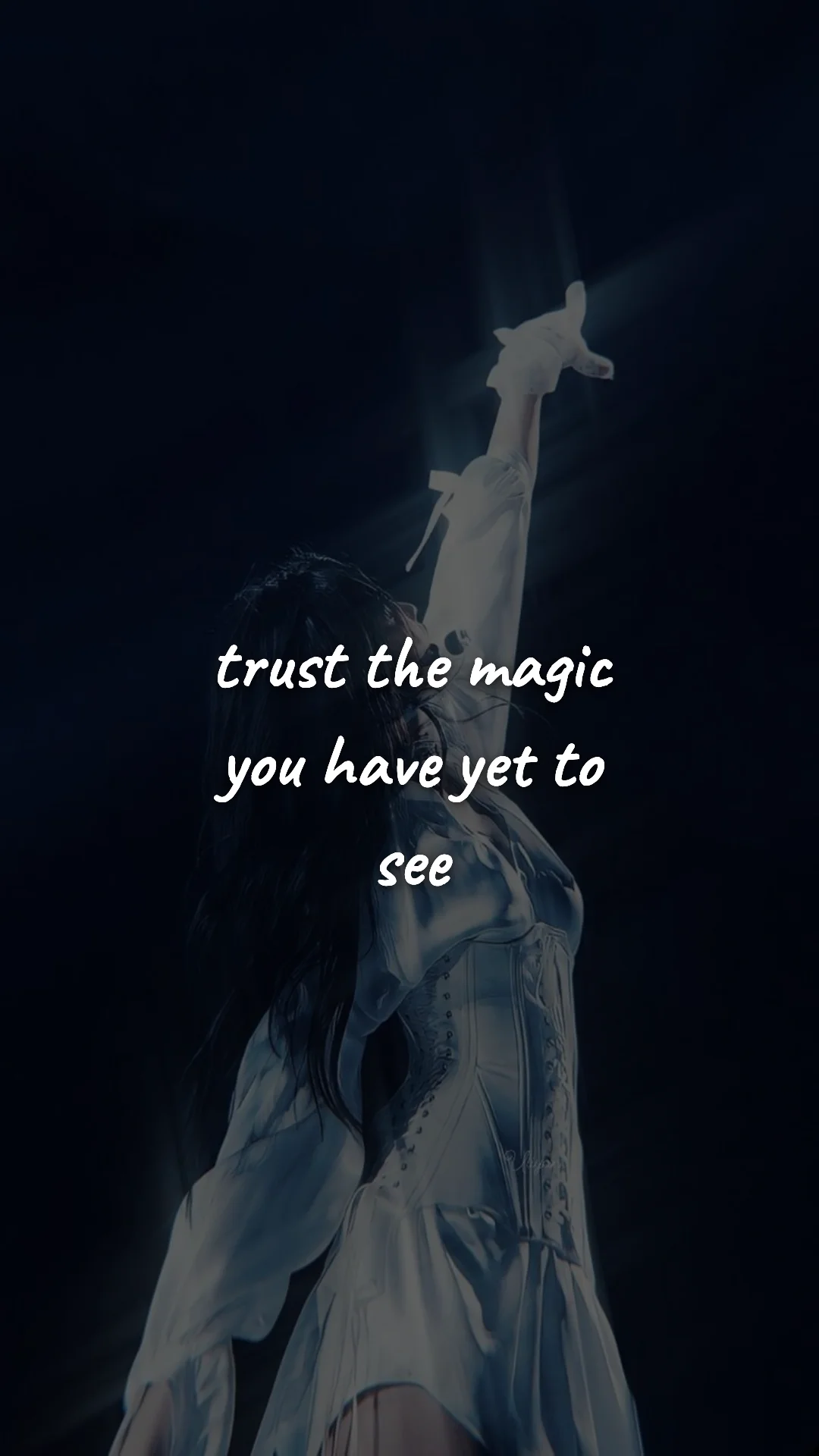 Trust the magic you have yet to see. — manifestation & vision wallpaper