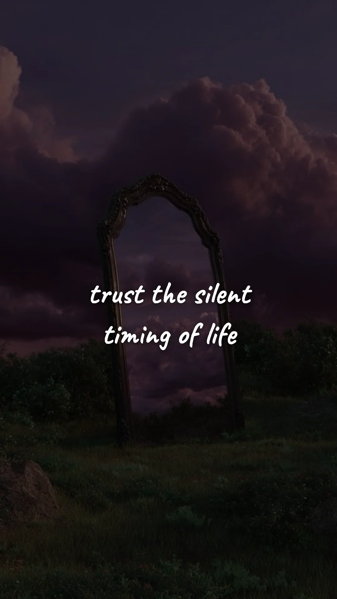 Trust the silent timing of life. — manifestation & vision wallpaper