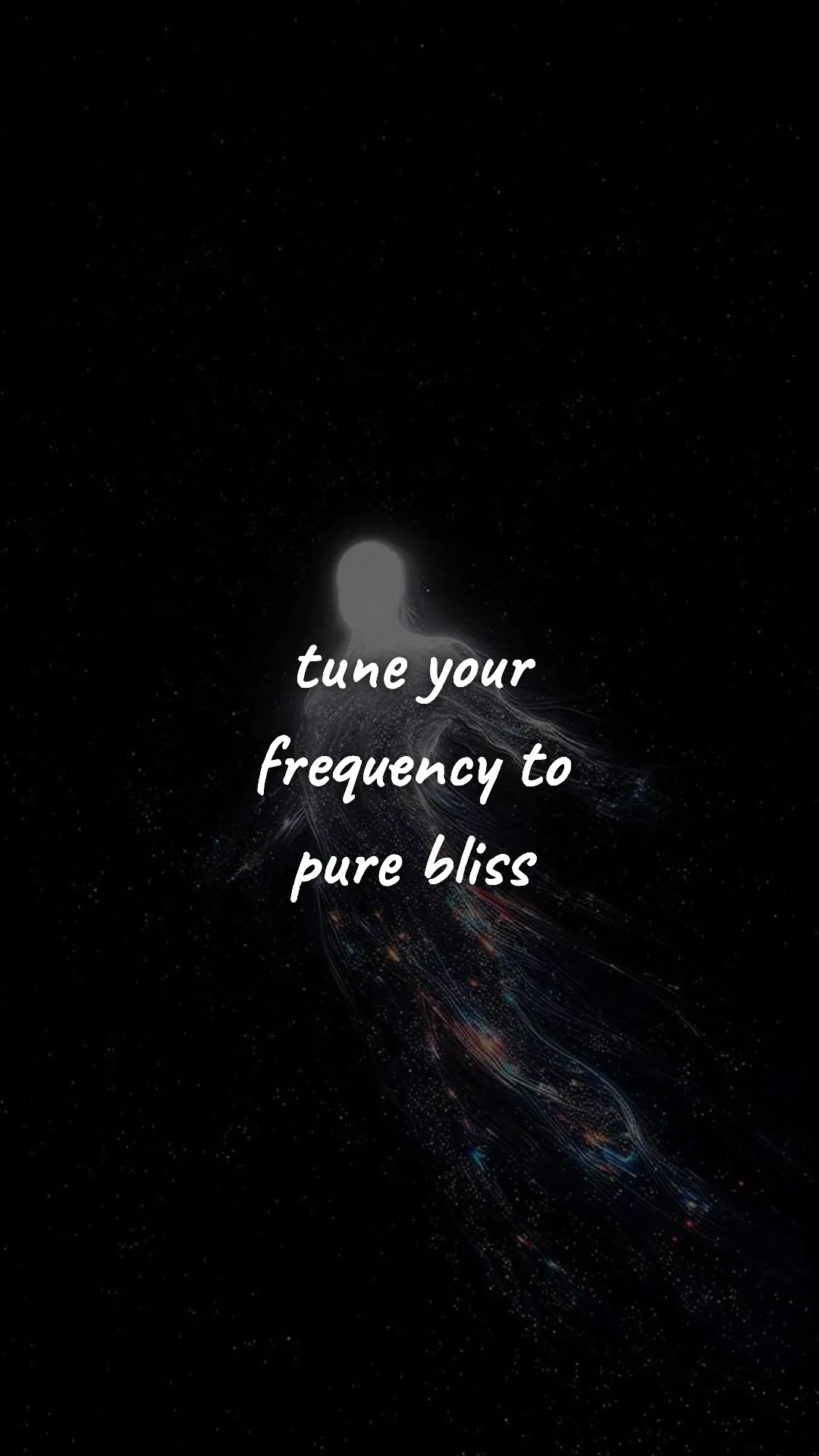 Tune your frequency to pure bliss. — manifestation & vision wallpaper
