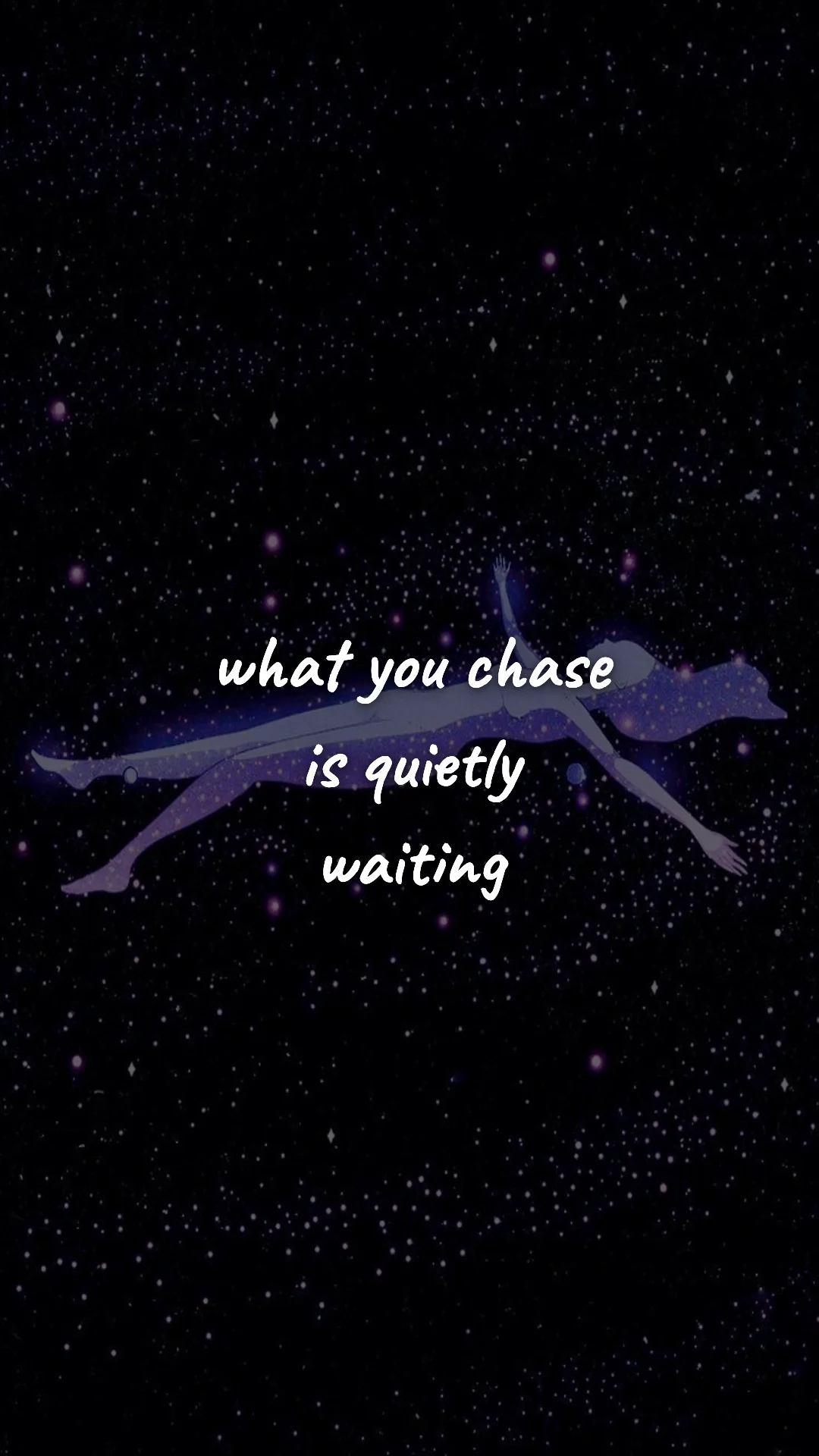 What you chase is quietly waiting. — manifestation & vision wallpaper