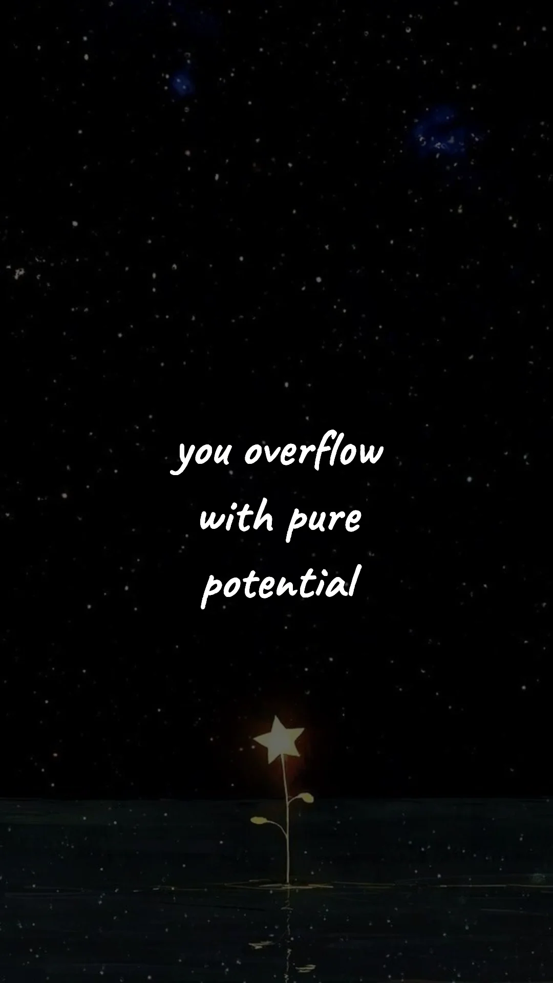 You overflow with pure potential. — manifestation & vision wallpaper