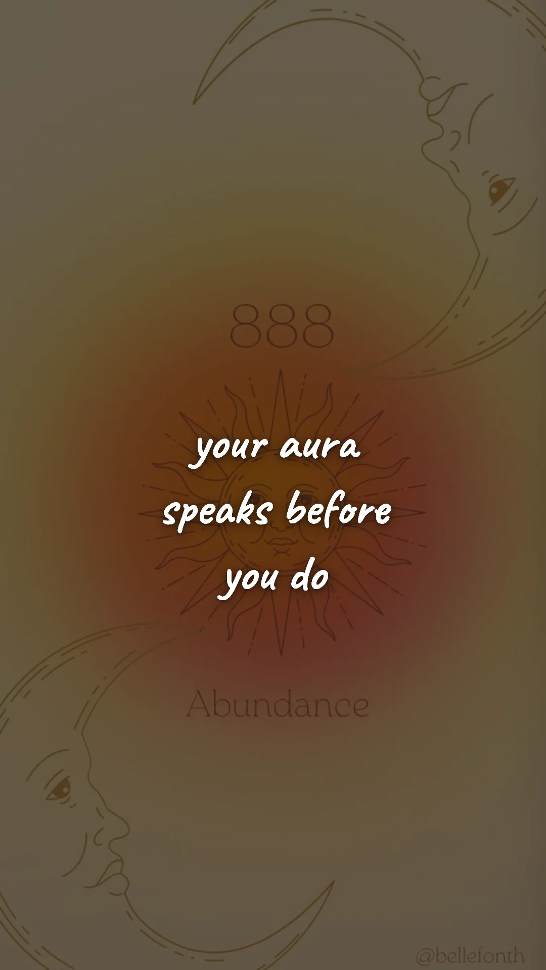 Your aura speaks before you do. — manifestation & vision wallpaper