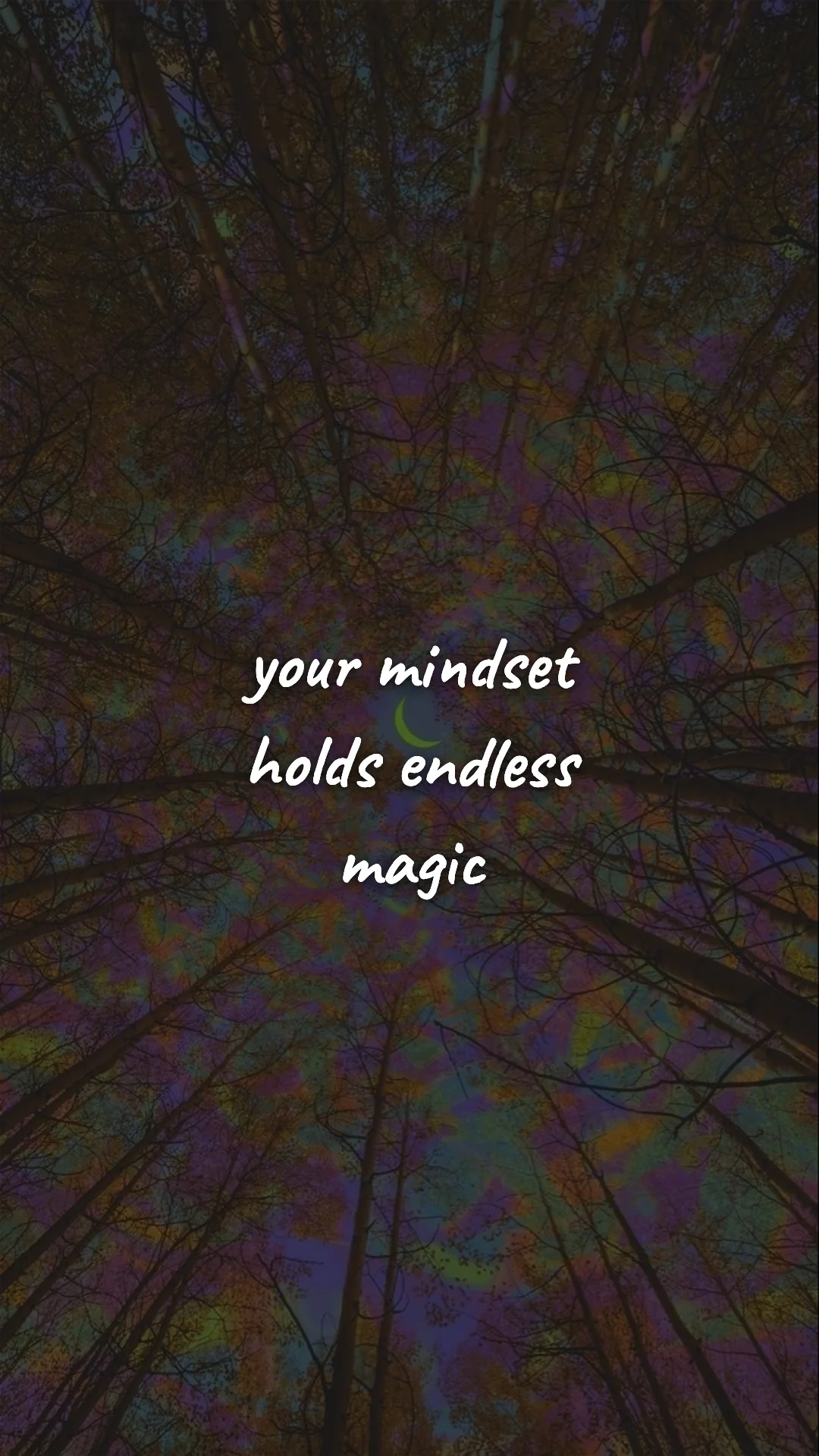 Your mindset holds endless magic. — manifestation & vision wallpaper