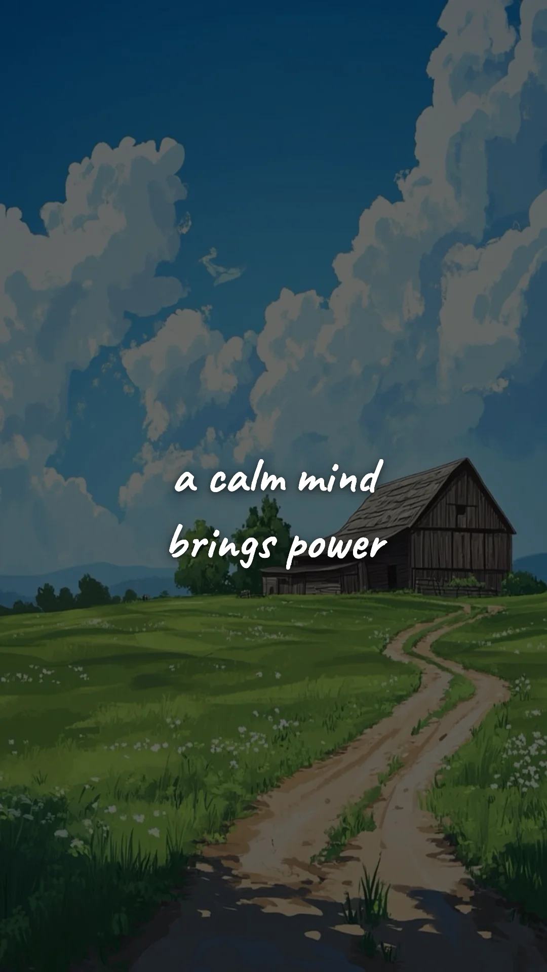 A calm mind brings power. — discipline & self-growth wallpaper