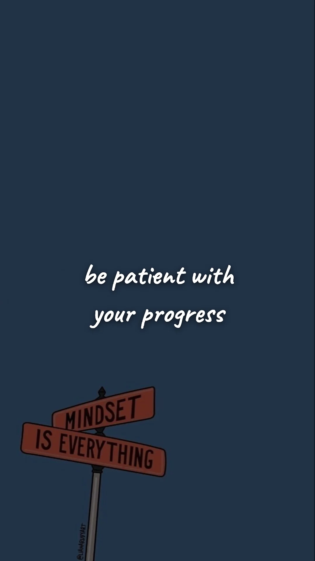 Be patient with your progress. — discipline & self-growth wallpaper