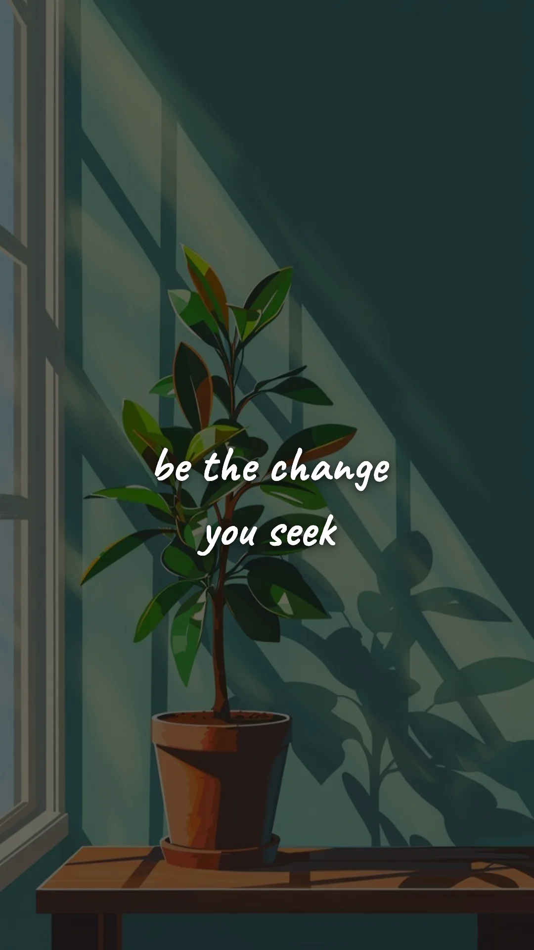 Be the change you seek. — discipline & self-growth wallpaper