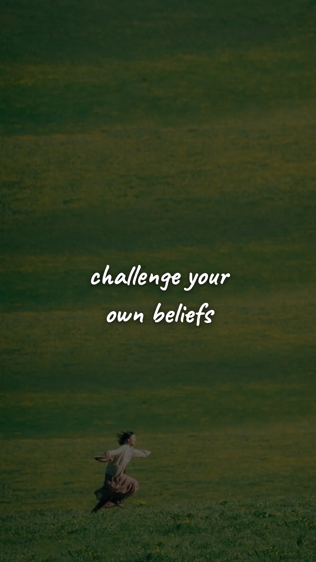 Challenge your own beliefs. — discipline & self-growth wallpaper