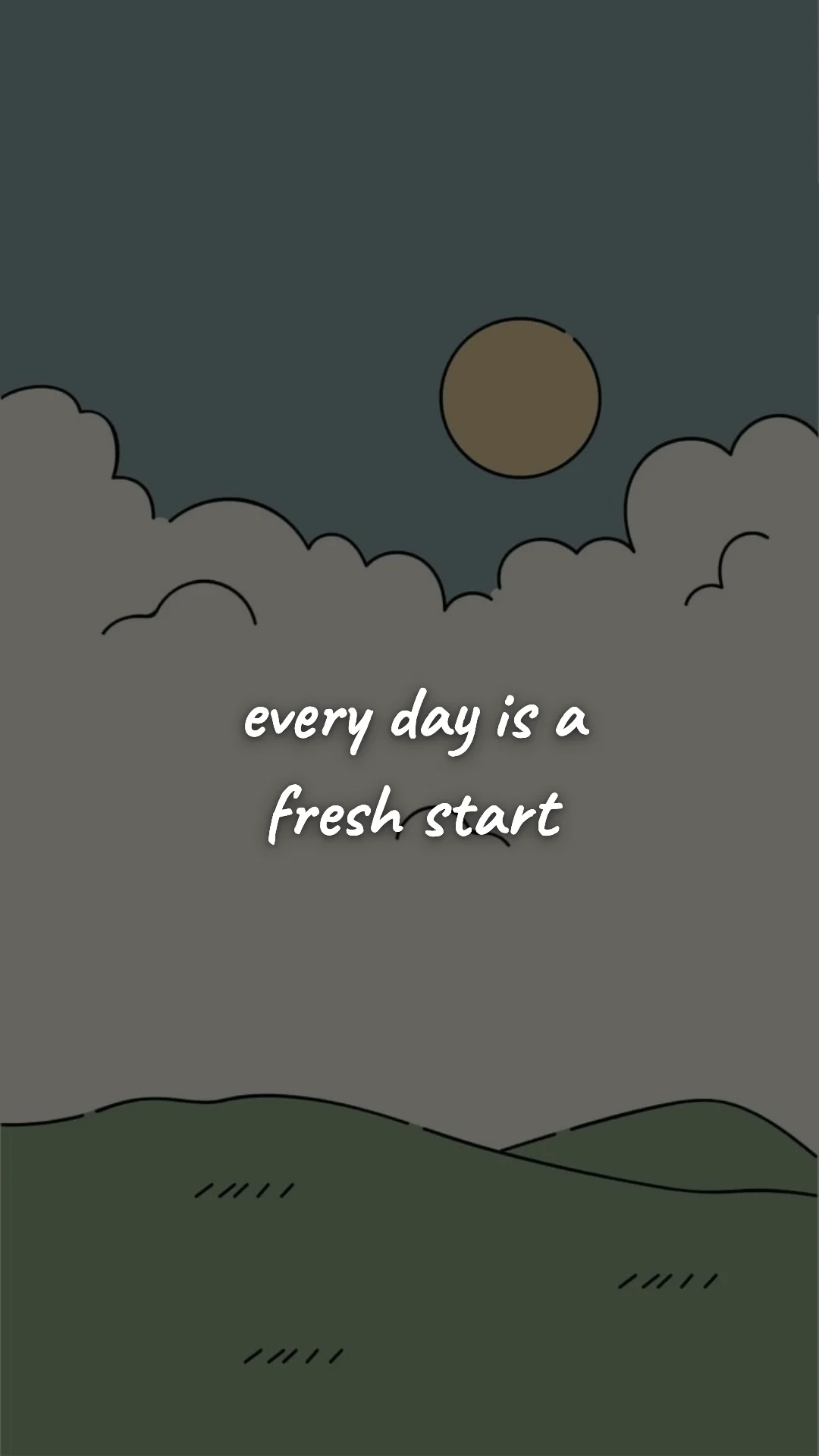Every day is a fresh start. — discipline & self-growth wallpaper