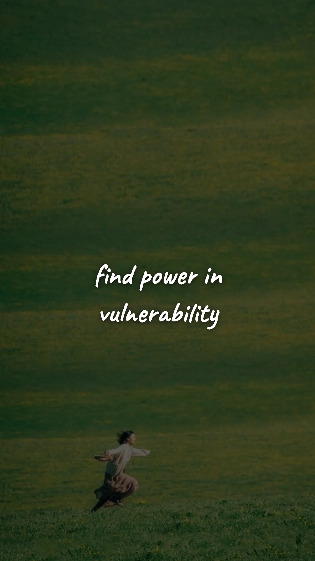 Find power in vulnerability. — discipline & self-growth wallpaper