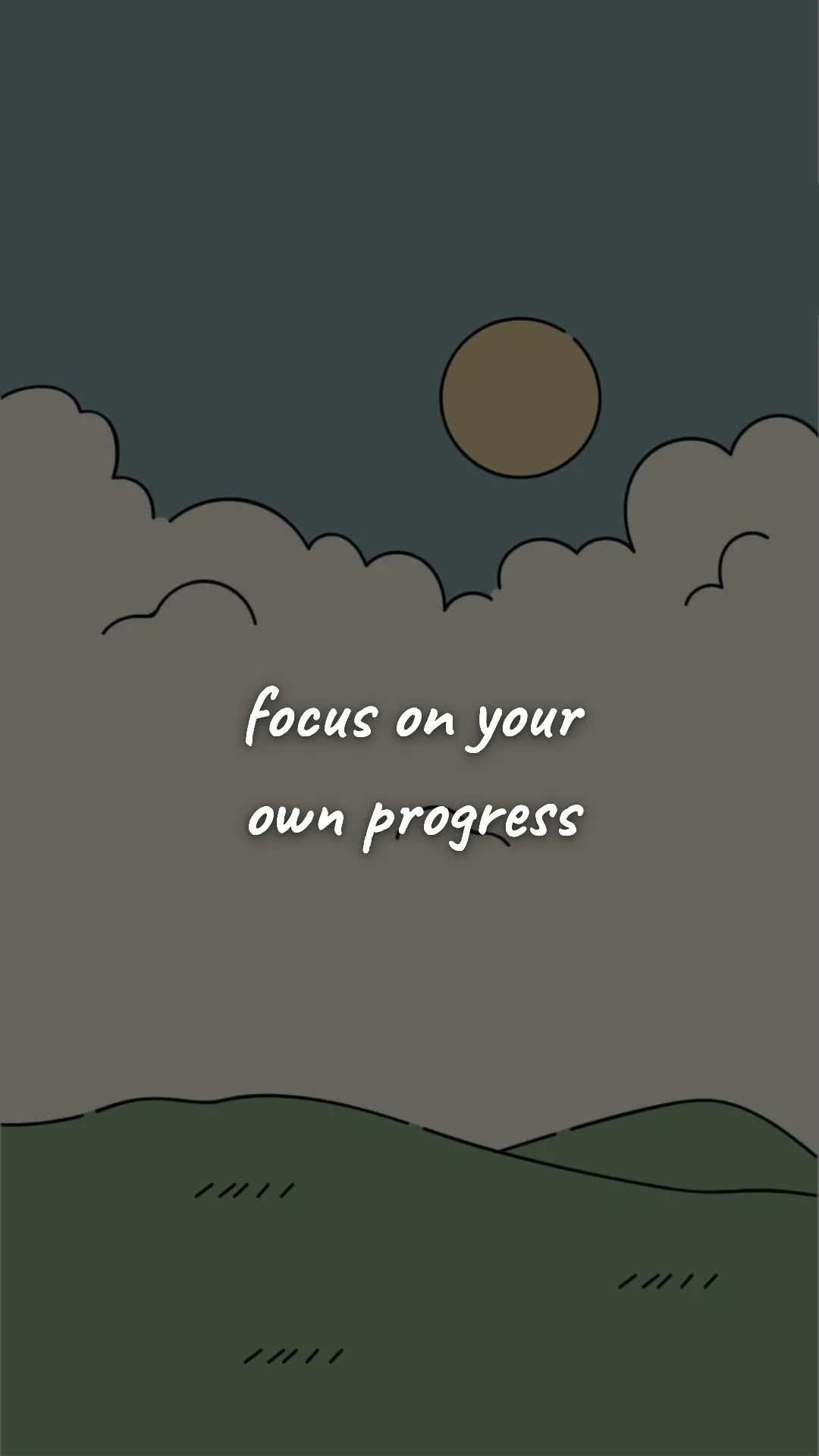 Focus on your own progress. — discipline & self-growth wallpaper
