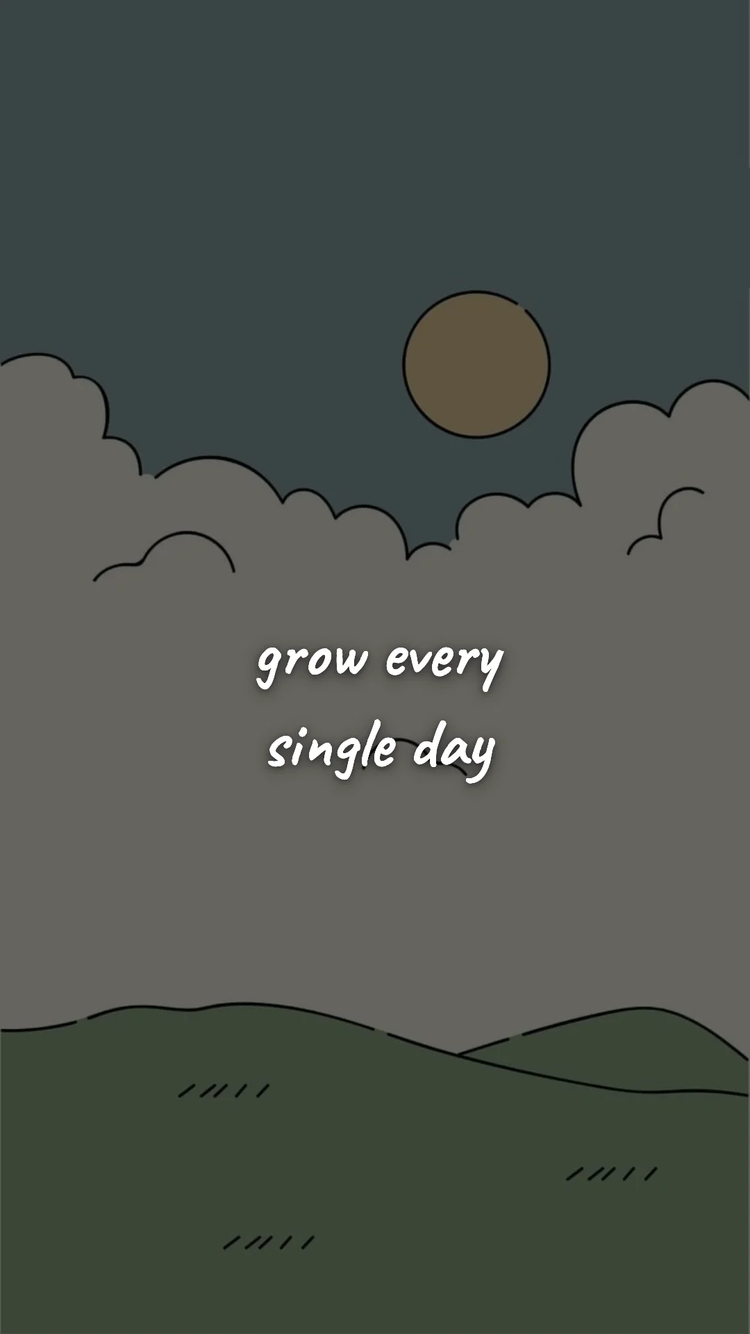 Grow every single day. — discipline & self-growth wallpaper