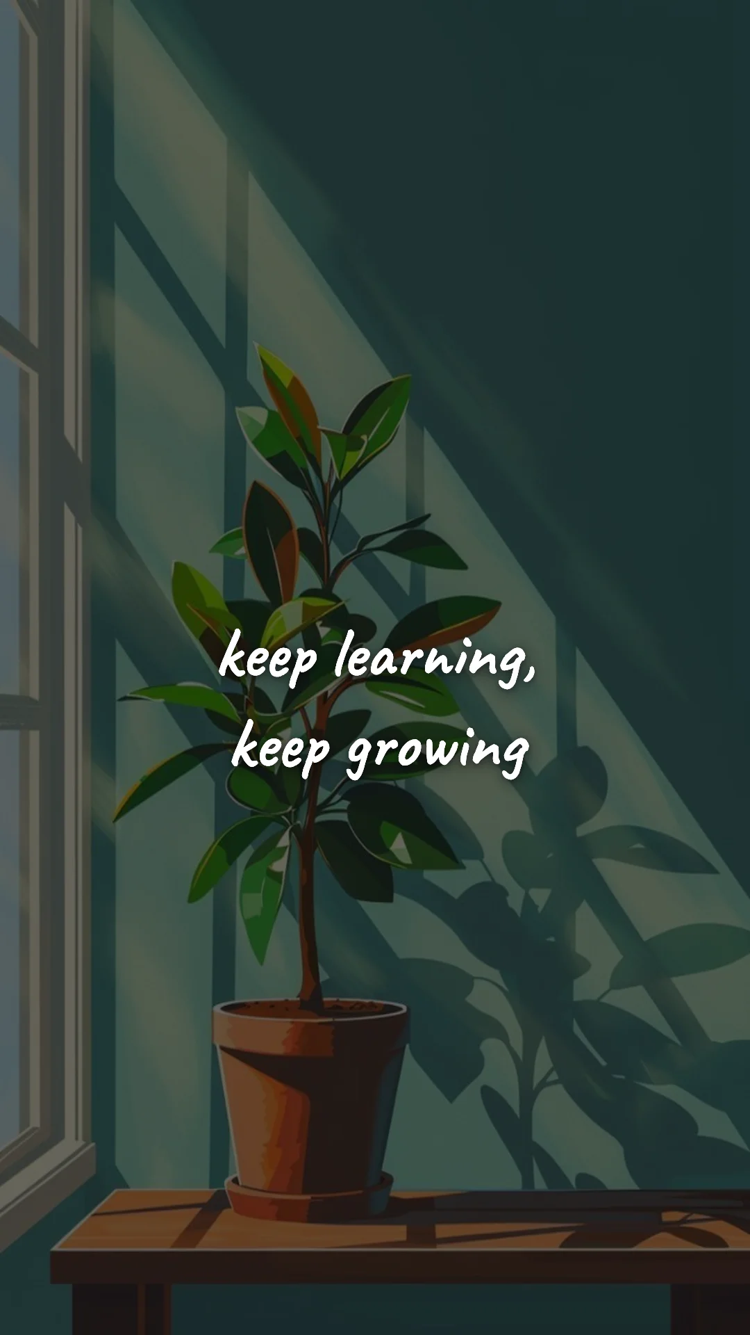 Keep learning, keep growing. — discipline & self-growth wallpaper