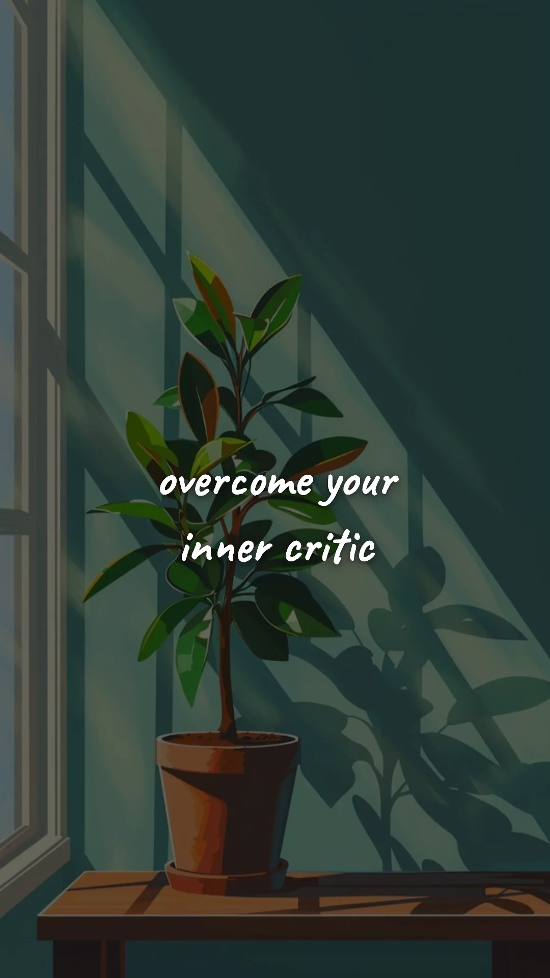 Overcome your inner critic. — discipline & self-growth wallpaper