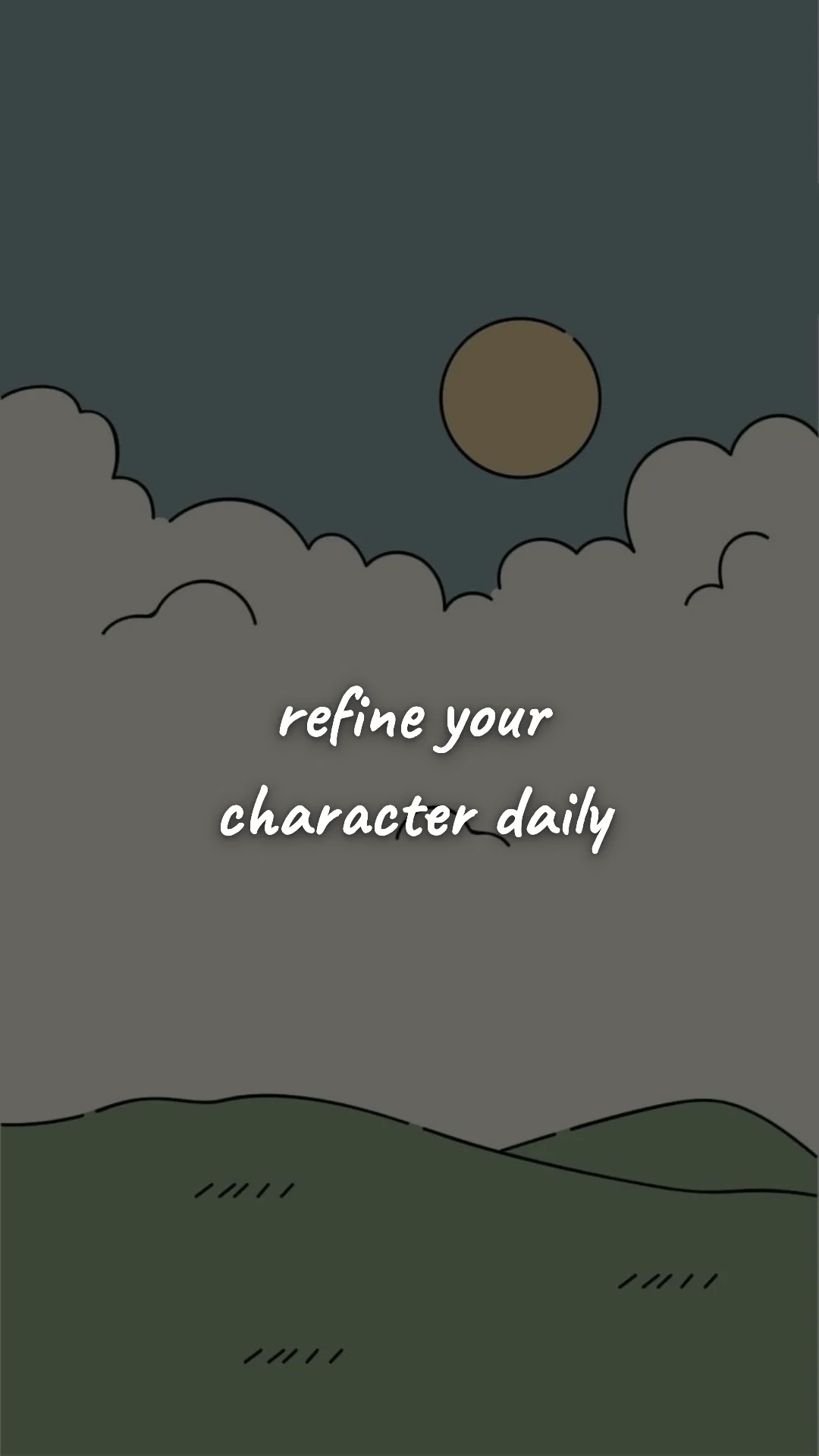 Refine your character daily. — discipline & self-growth wallpaper