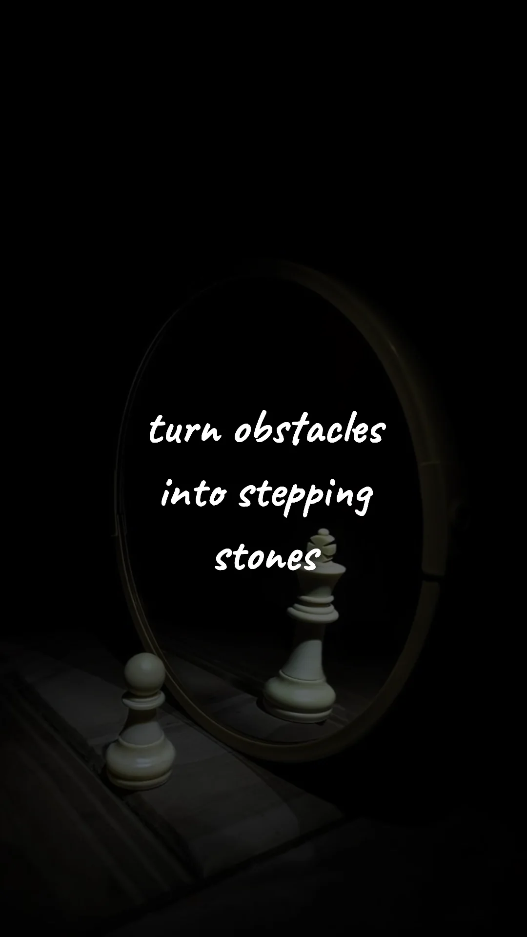 Turn obstacles into stepping stones. — discipline & self-growth wallpaper