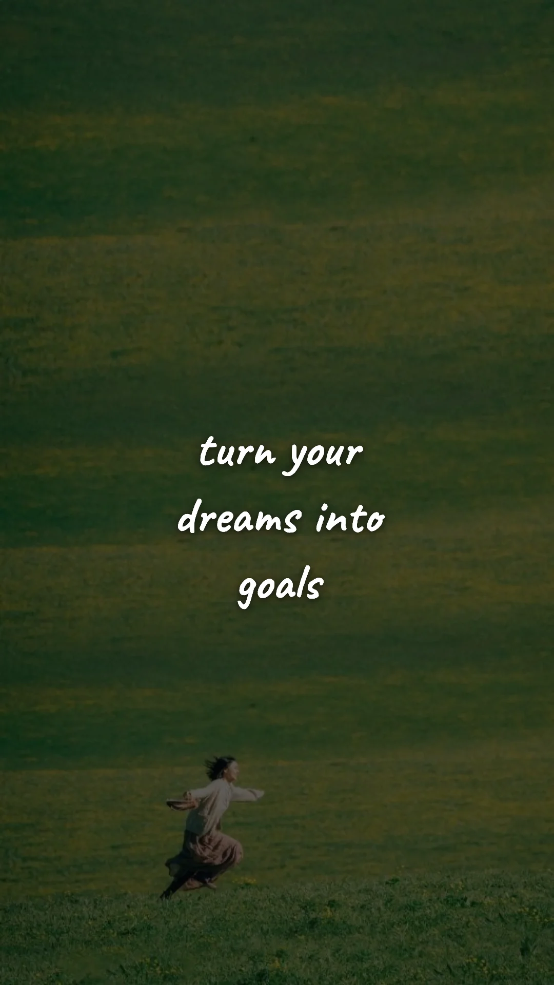 Turn your dreams into goals. — discipline & self-growth wallpaper