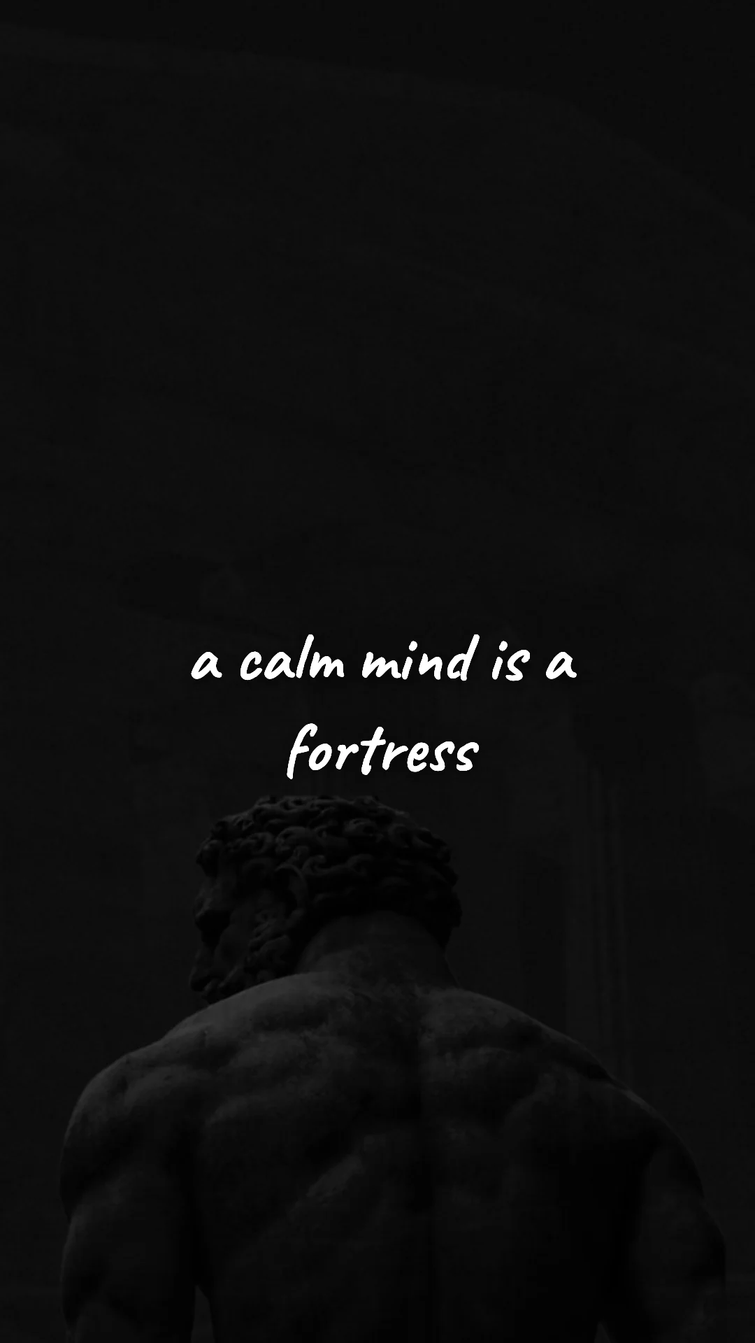 A calm mind is a fortress. — stoic philosophy & daily wisdom wallpaper