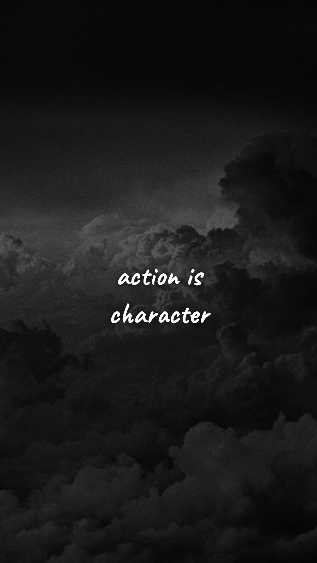 Action is character. — stoic philosophy & daily wisdom wallpaper