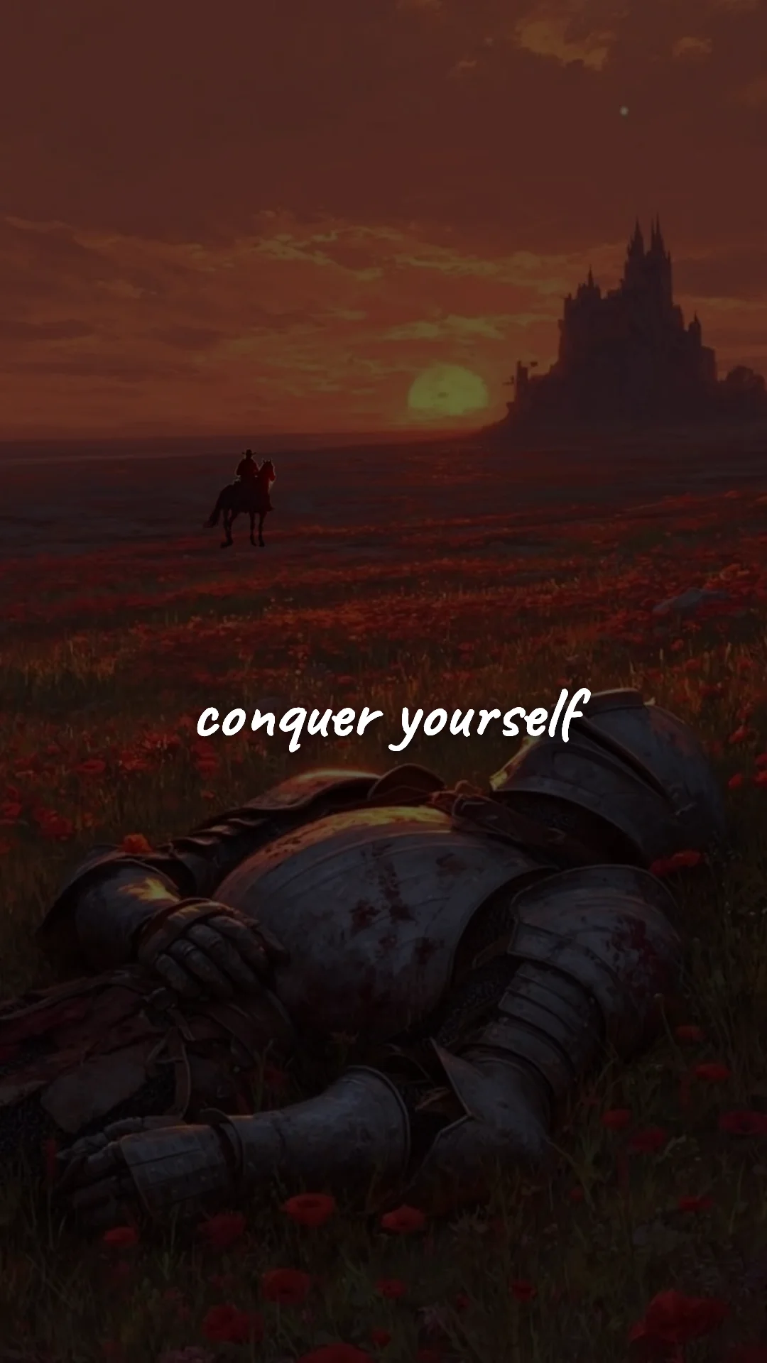 Conquer yourself. — stoic philosophy & daily wisdom wallpaper