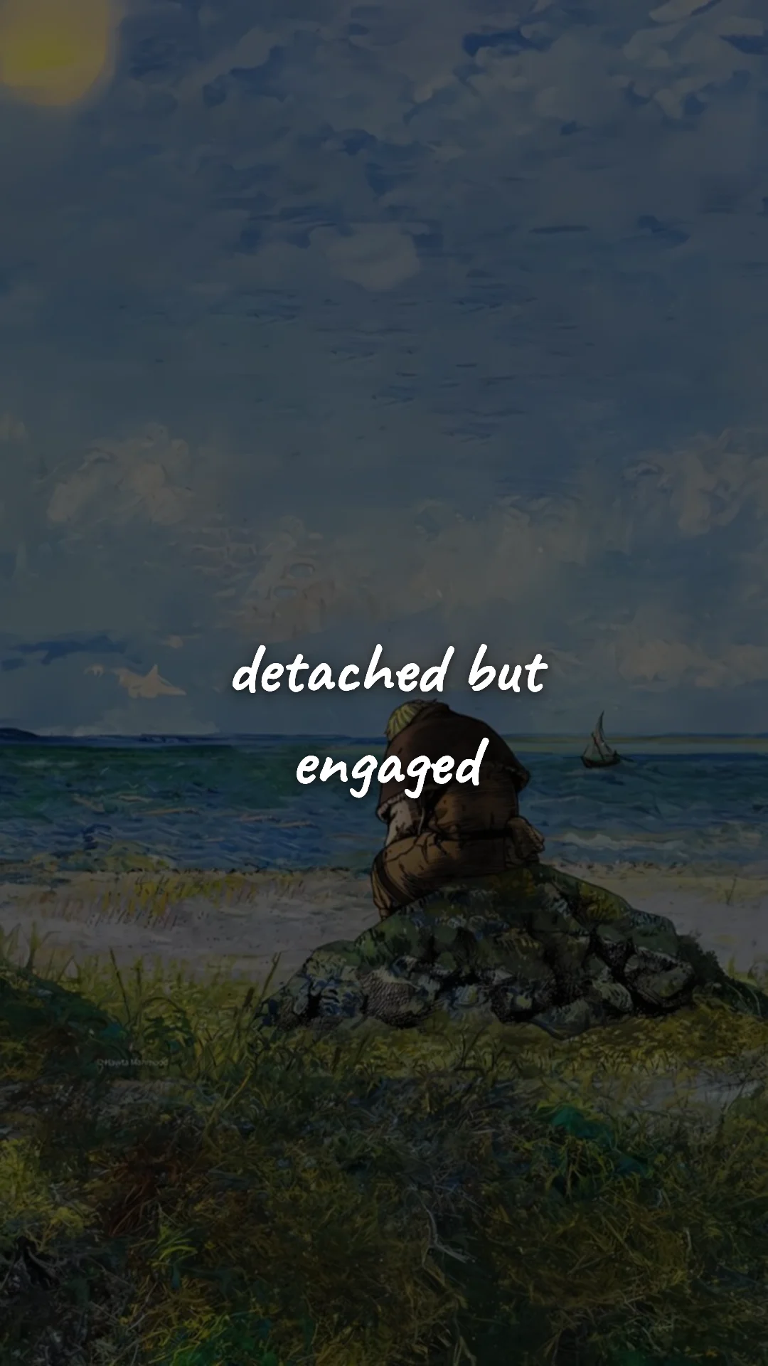 Detached but engaged. — stoic philosophy & daily wisdom wallpaper