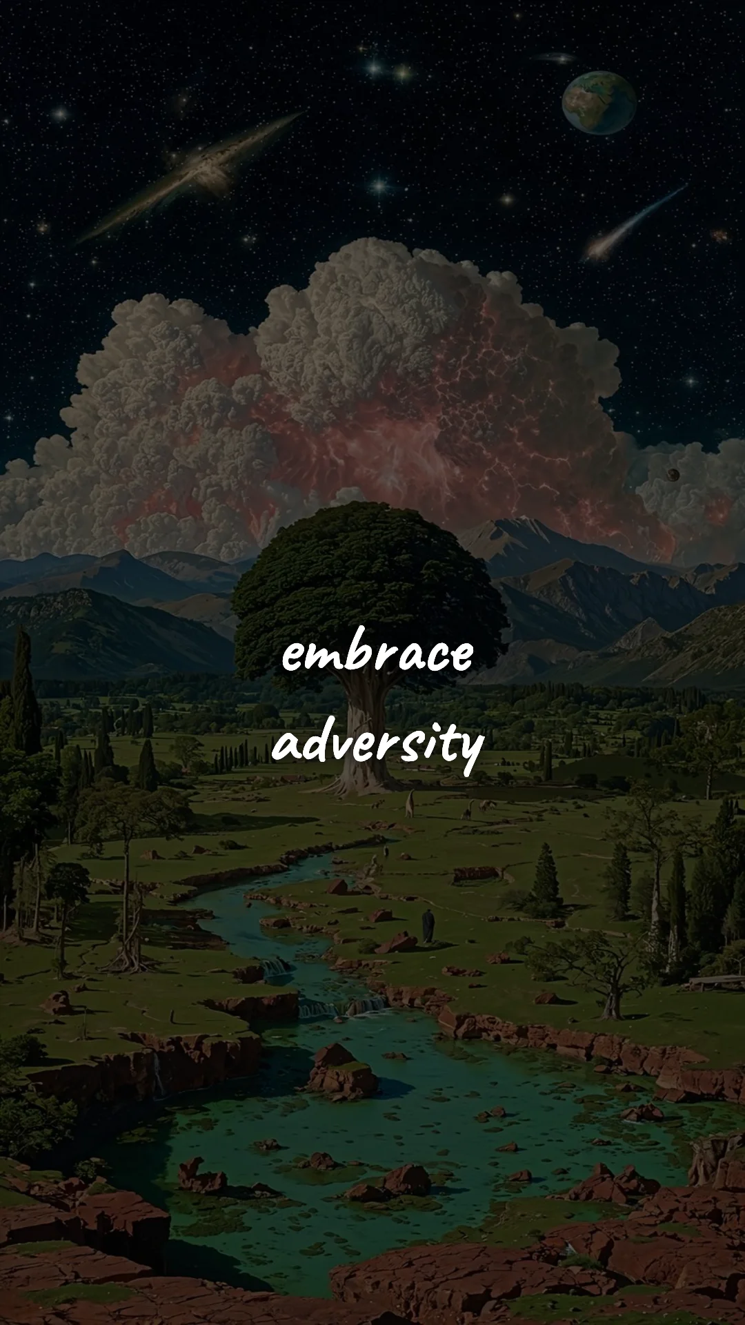 Embrace adversity. — stoic philosophy & daily wisdom wallpaper