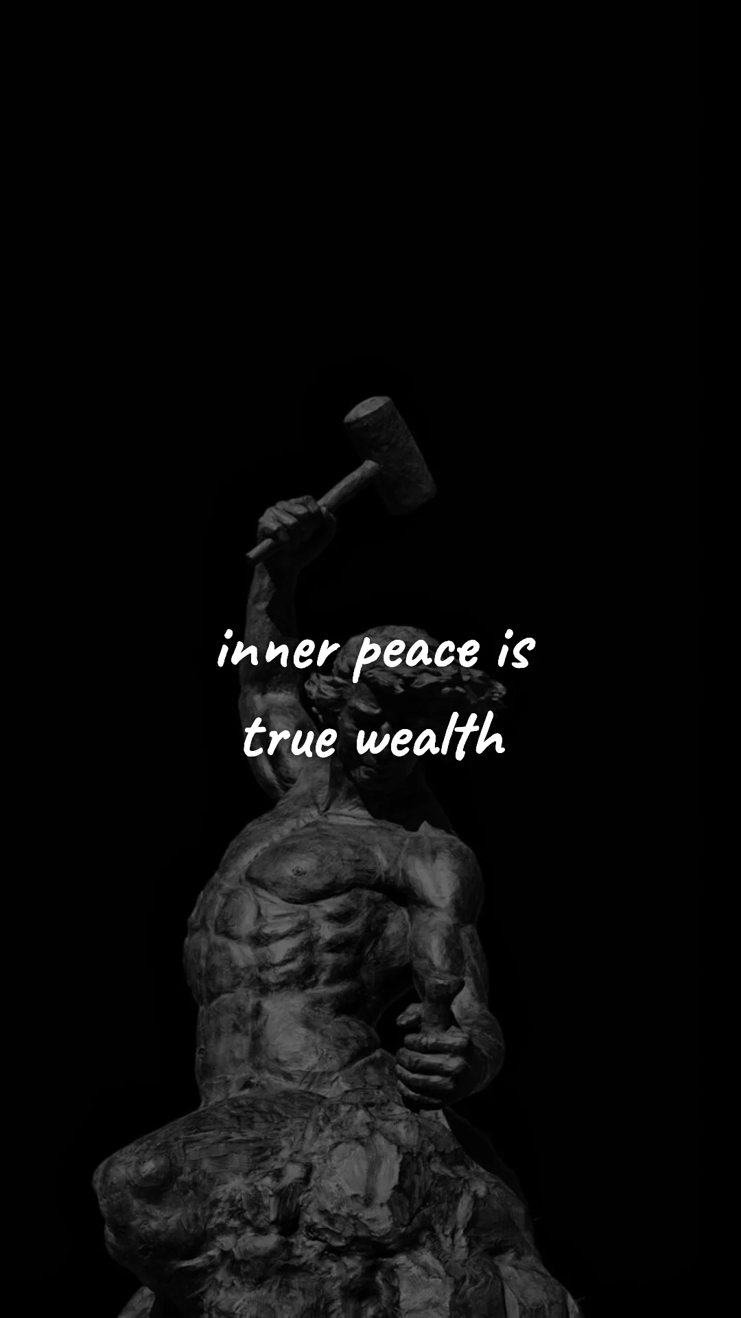 Inner peace is true wealth. — stoic philosophy & daily wisdom wallpaper