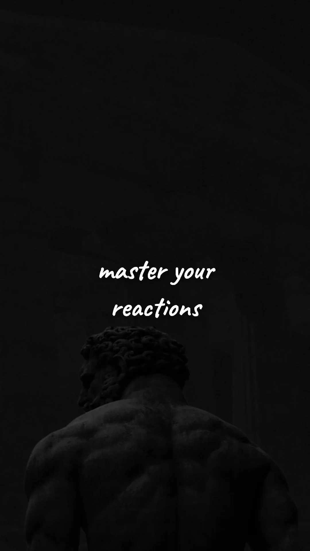 Master your reactions. — stoic philosophy & daily wisdom wallpaper