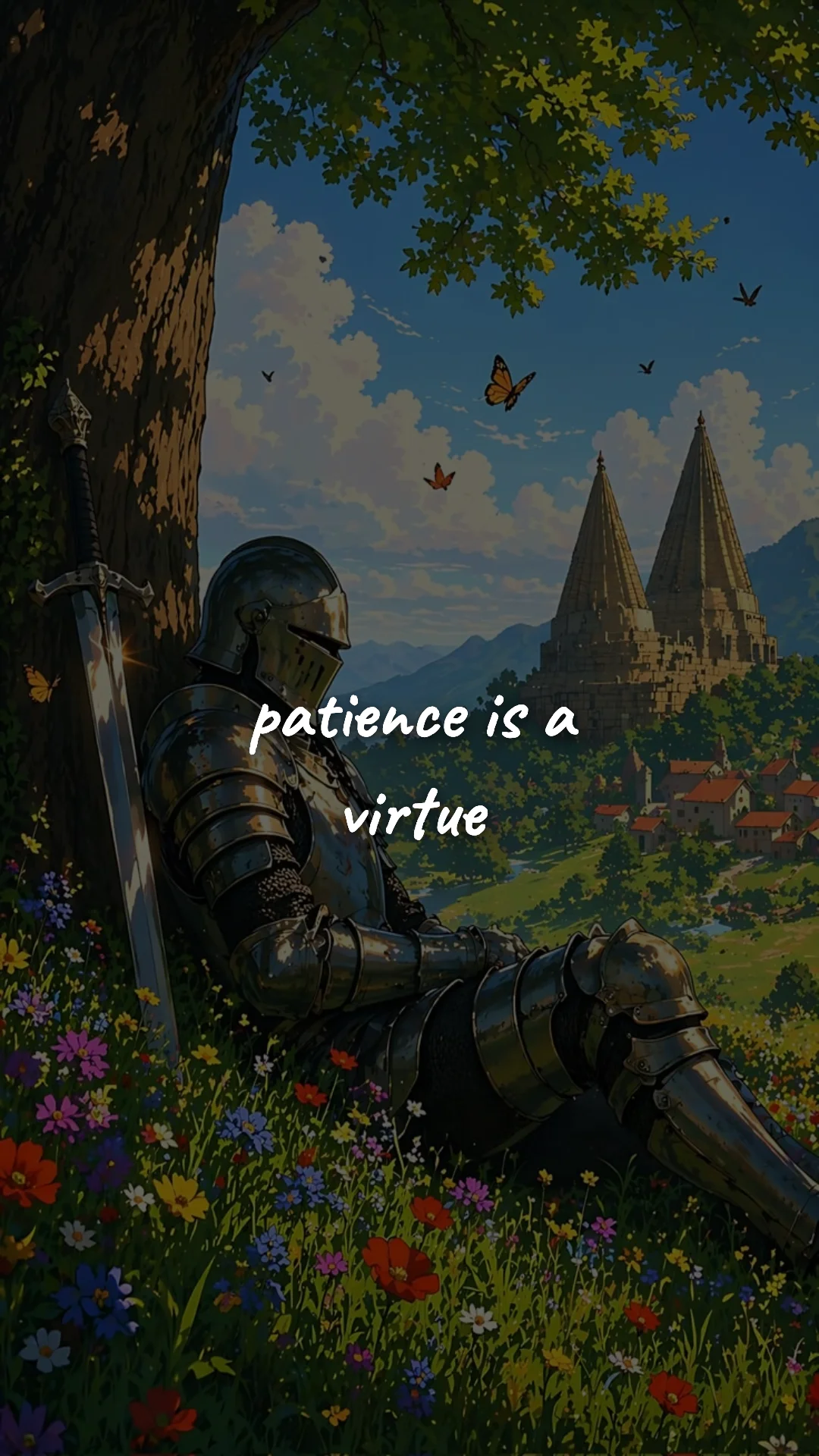 Patience is a virtue. — stoic philosophy & daily wisdom wallpaper