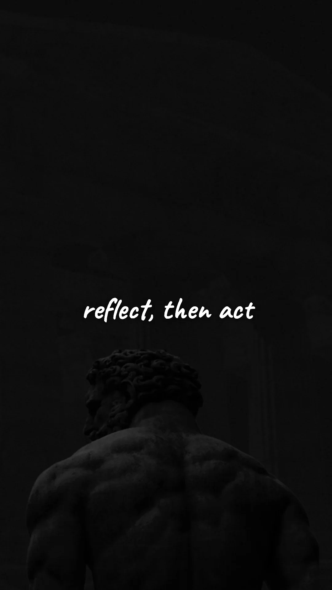 Reflect, then act. — stoic philosophy & daily wisdom wallpaper