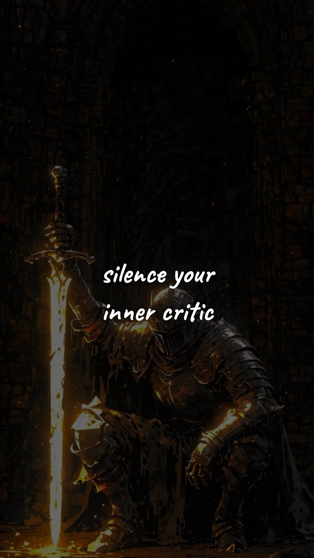 Silence your inner critic. — stoic philosophy & daily wisdom wallpaper