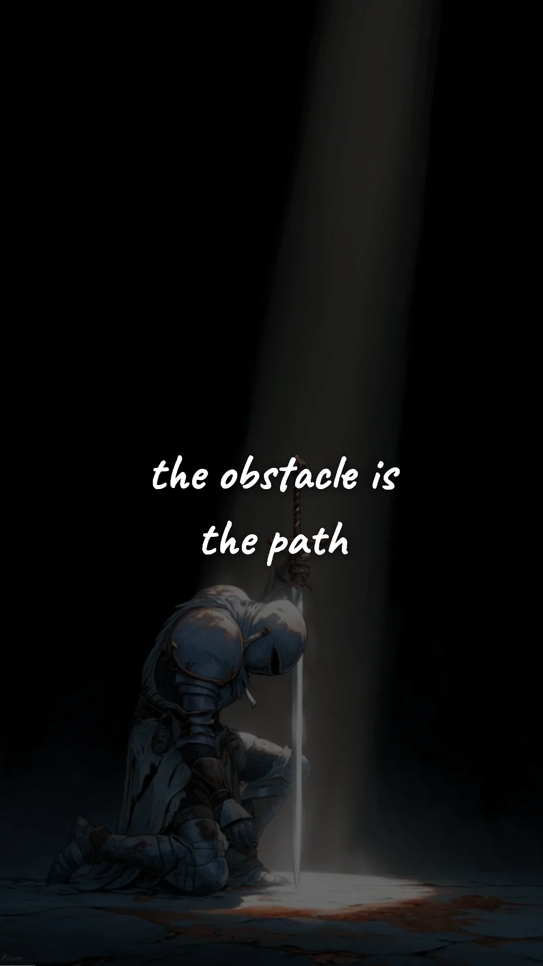 The obstacle is the path. — stoic philosophy & daily wisdom wallpaper