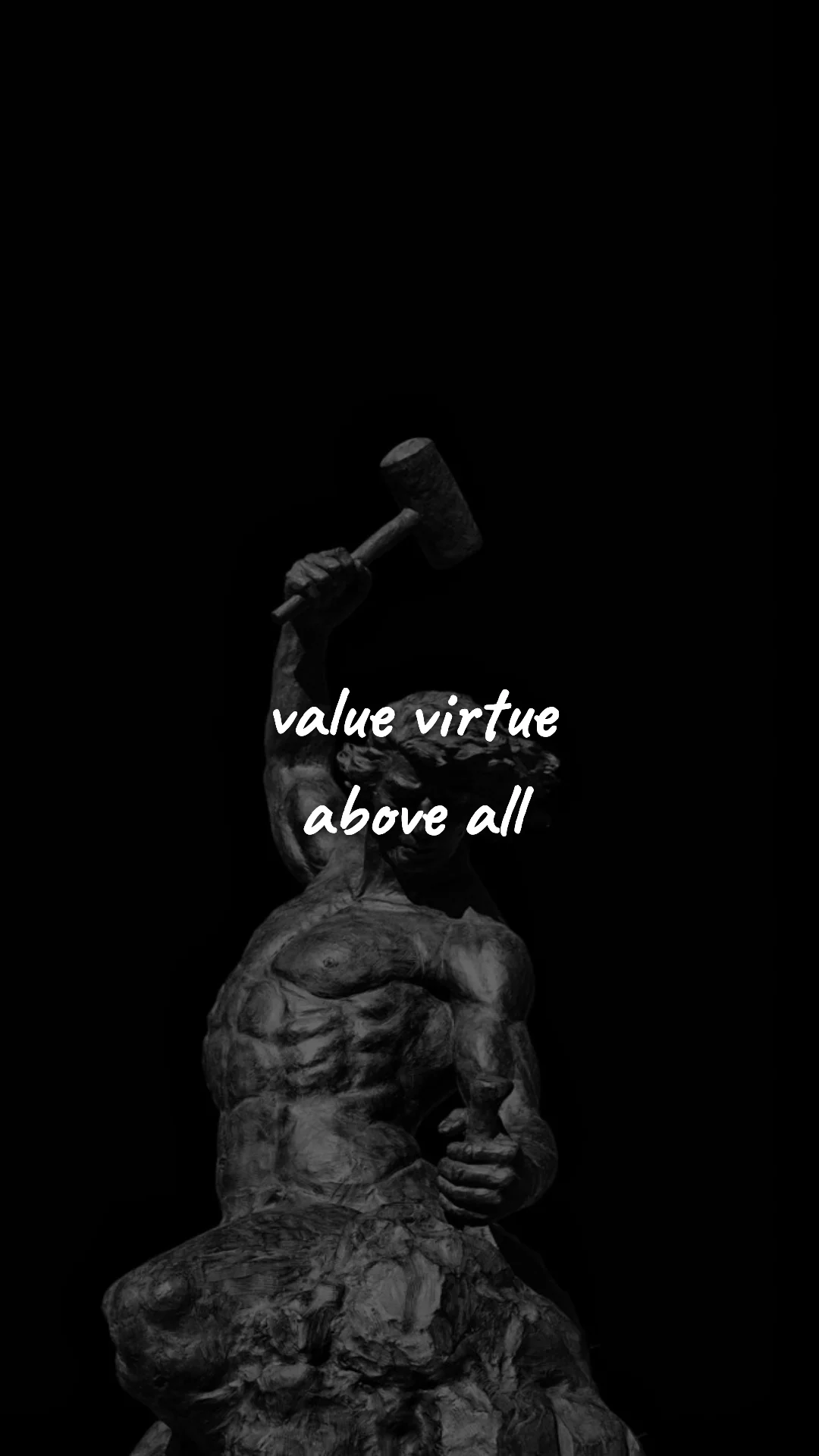 Value virtue above all. — stoic philosophy & daily wisdom wallpaper
