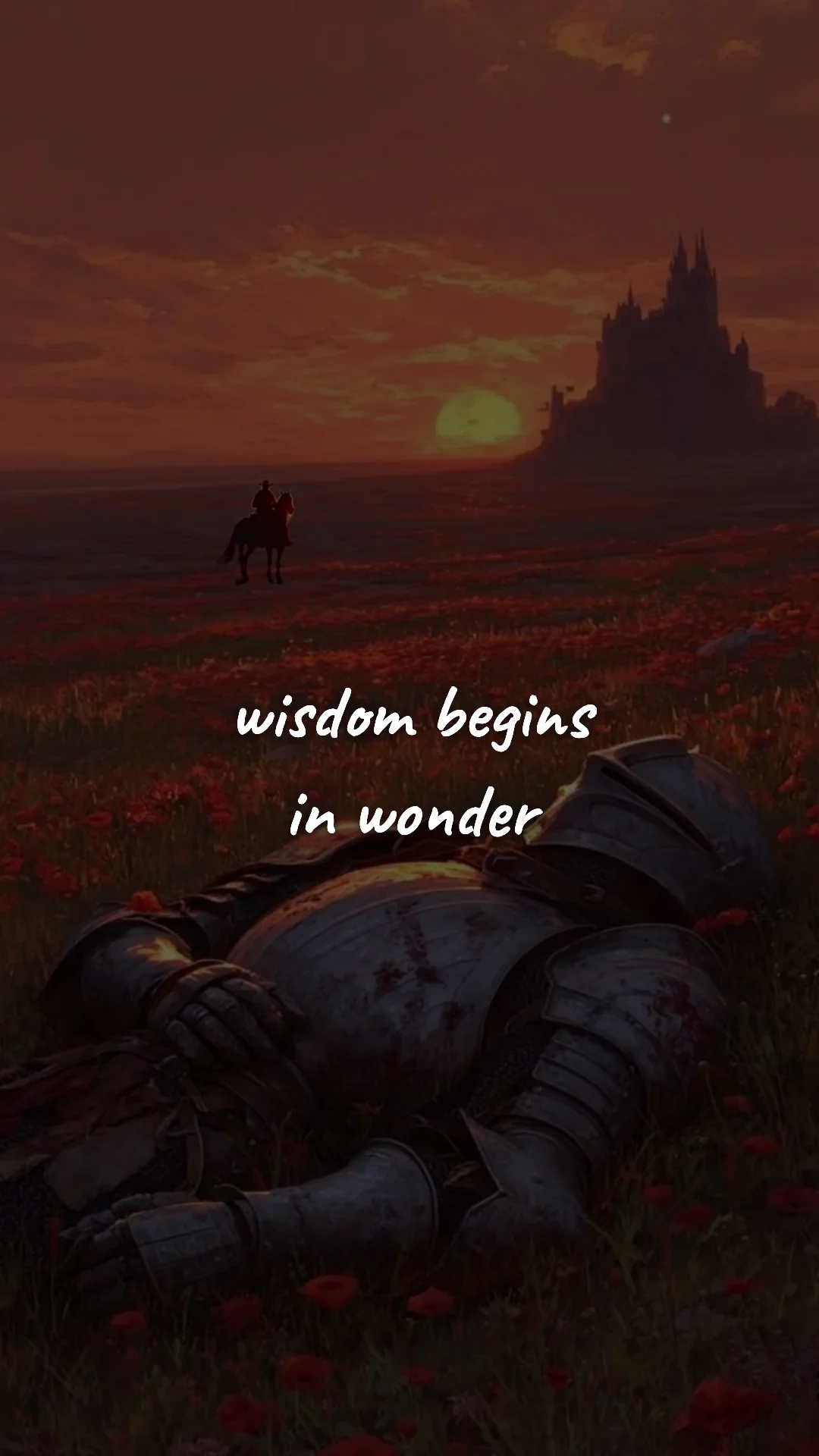 Wisdom begins in wonder. — stoic philosophy & daily wisdom wallpaper
