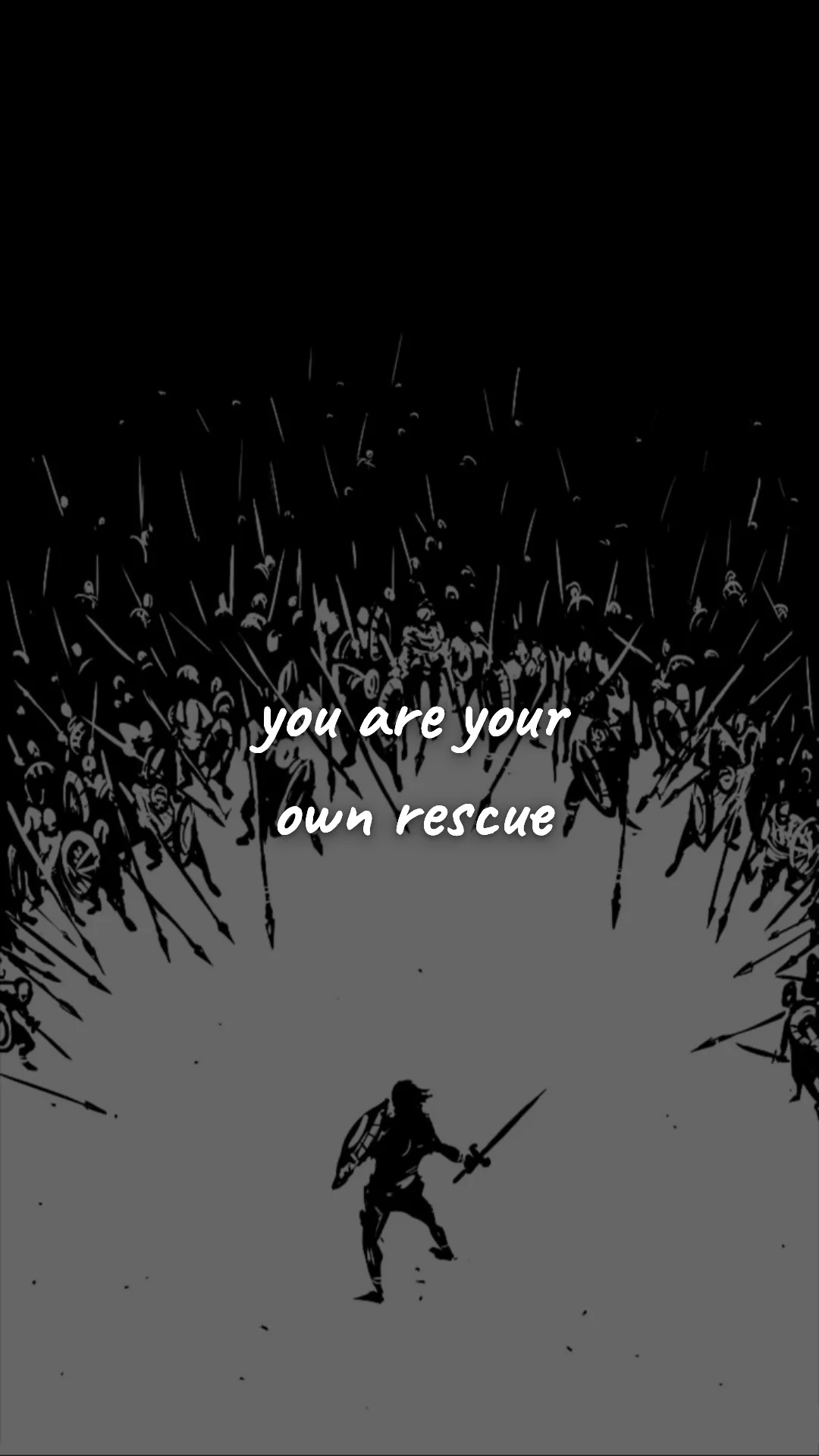 You are your own rescue. — stoic philosophy & daily wisdom wallpaper