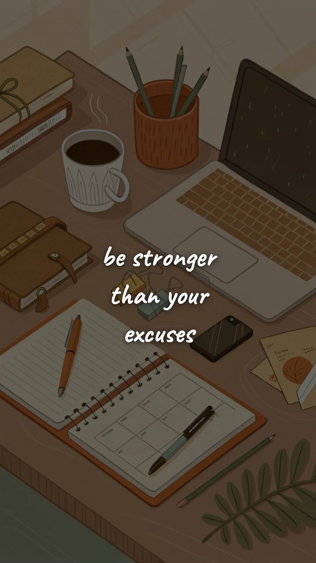 Be stronger than your excuses. — study & student motivation wallpaper