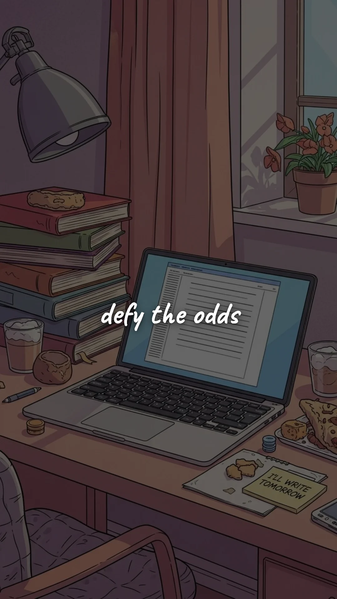 Defy the odds. — study & student motivation wallpaper