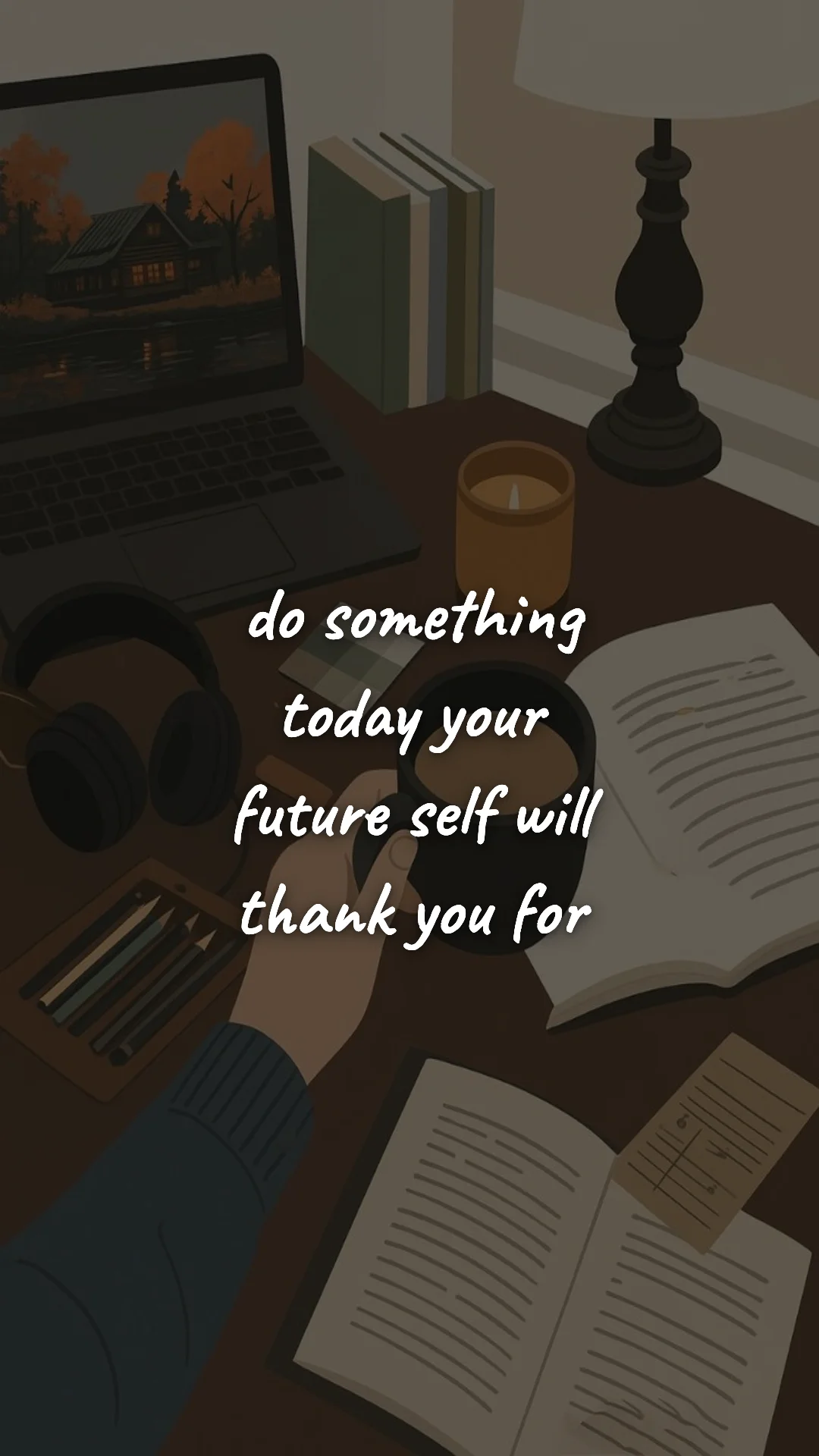 Do something today your future self will thank you for. — study & student motivation wallpaper