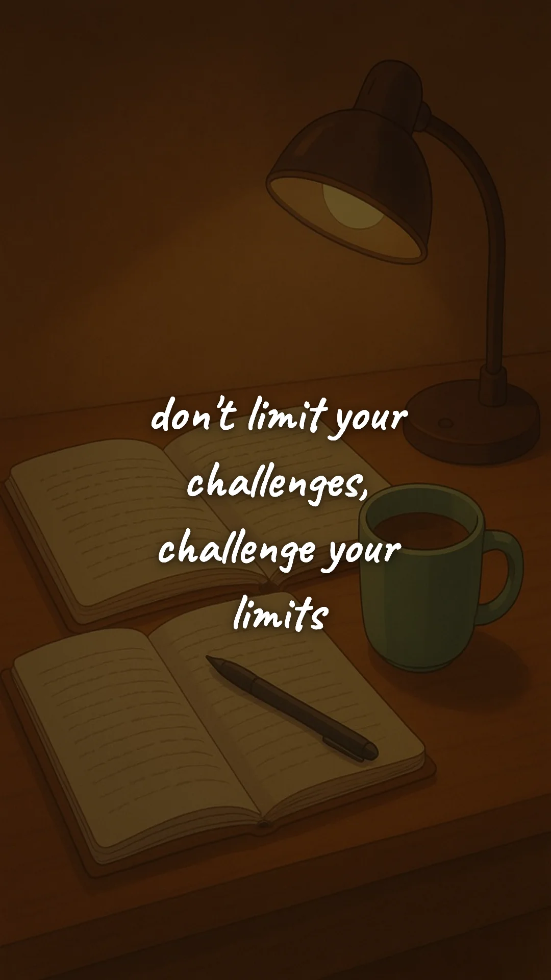 Don't limit your challenges, challenge your limits. — study & student motivation wallpaper